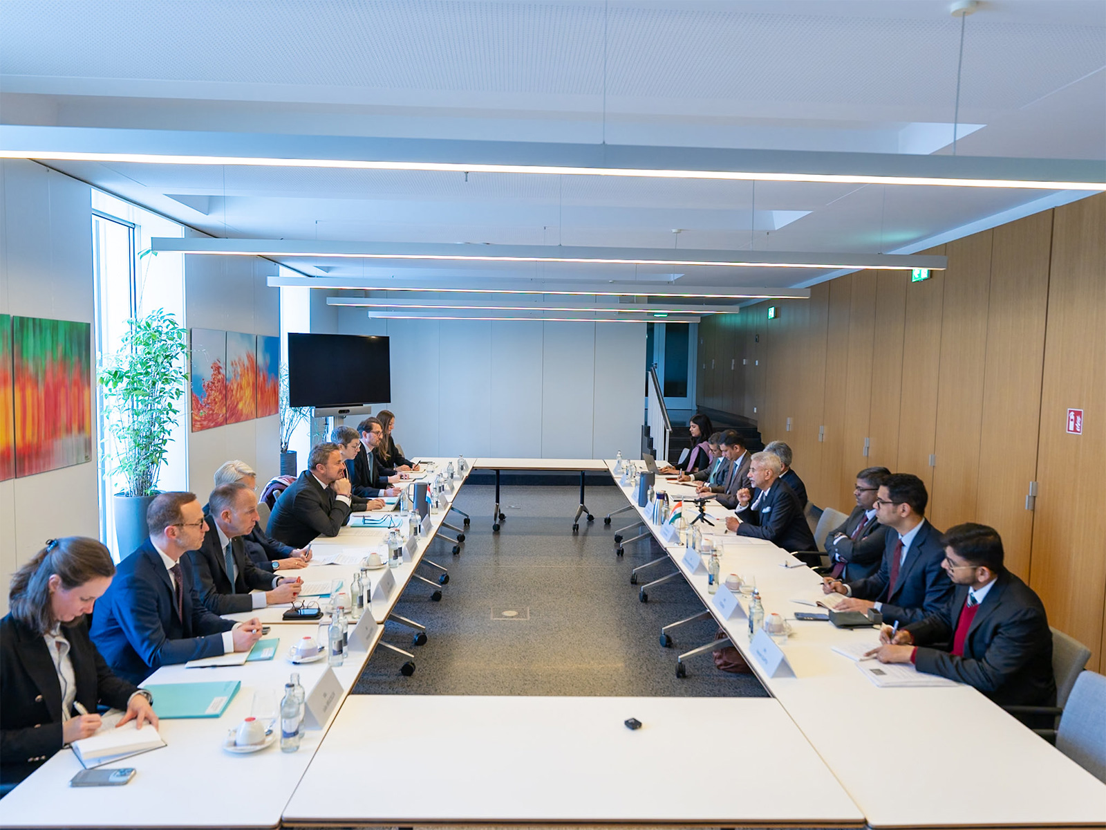 EAM Jaishankar meets with Luxembourg Deputy PM Xavier Bettel (Photo/ X@DrSJaishankar) EAM Jaishankar meets with Luxembourg Deputy PM Xavier Bettel (Photo/ X@DrSJaishankar)
