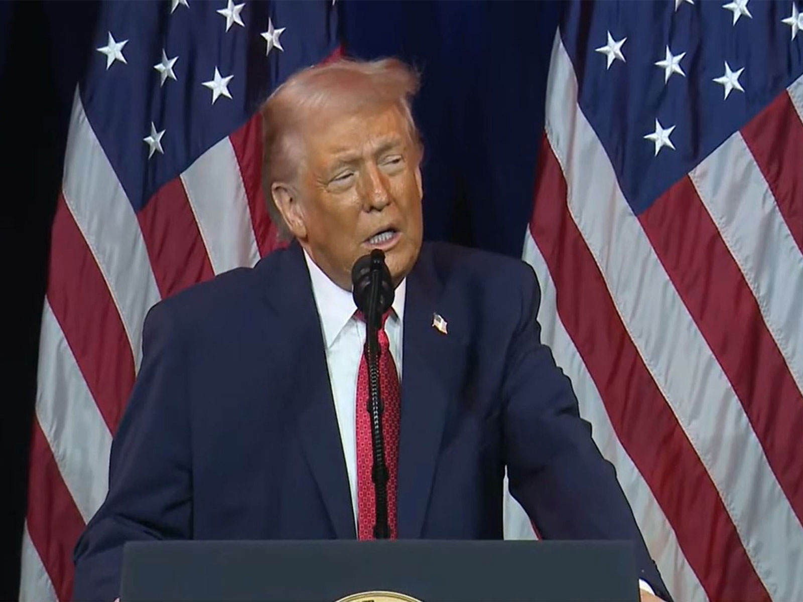US President Donald Trump speaks at the House GOP Member Retreat (Image Source: The White House/YouTube)