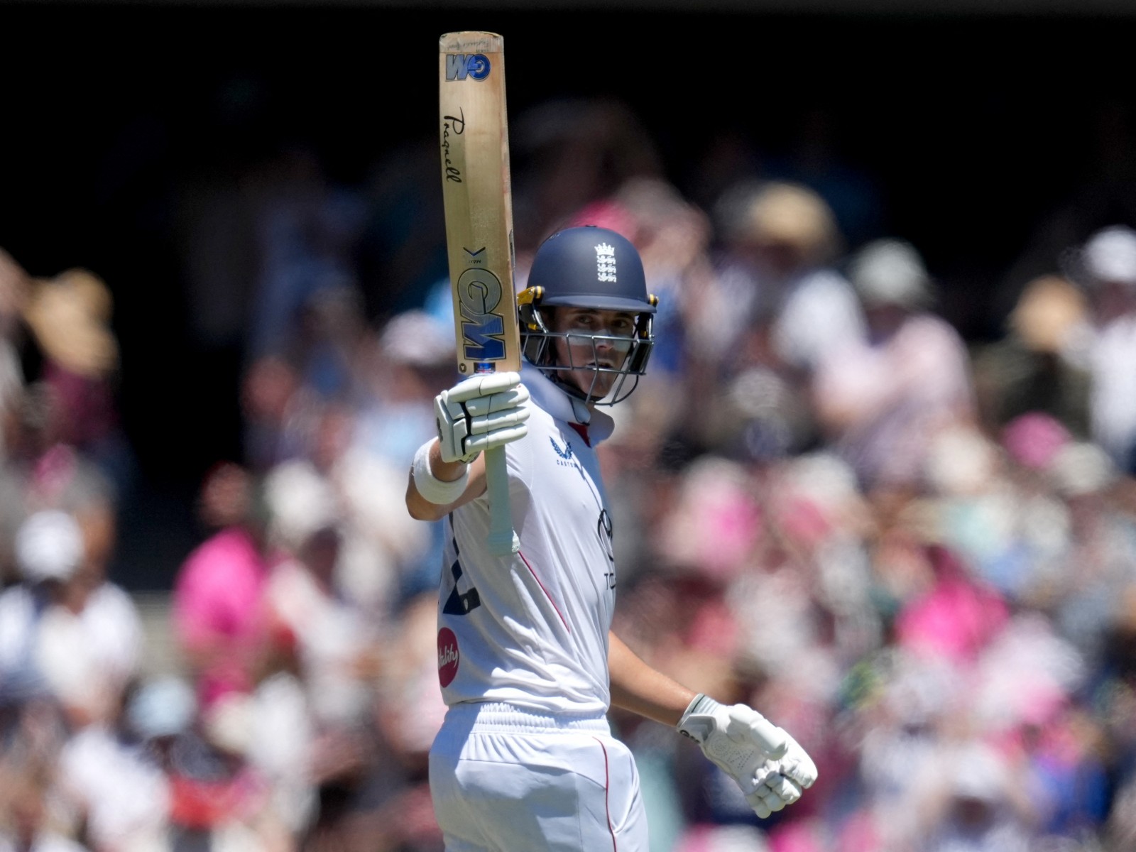 Jacob Bethell celebrating his fifty (Photo: Reuters)