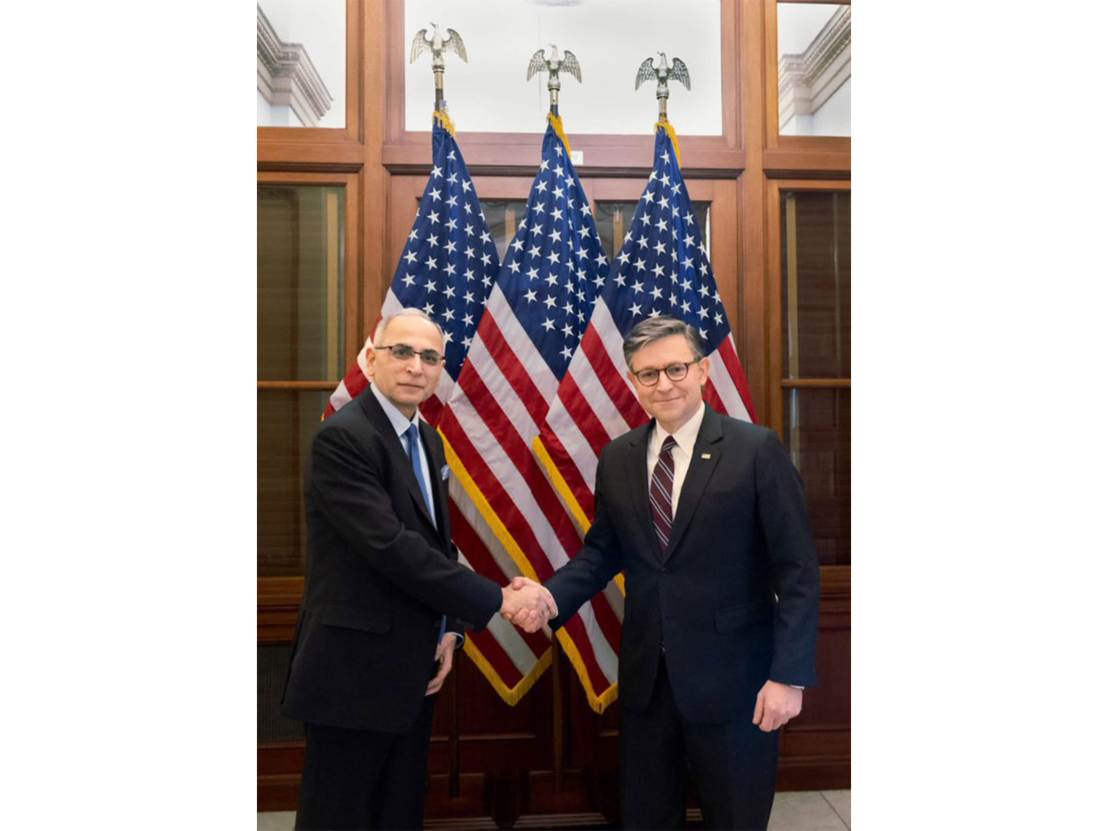 Ambassador Vinay Mohan Kwatra and Speaker Mike Johnson (Photo/@AmbVMKwatra) Ambassador Vinay Mohan Kwatra and Speaker Mike Johnson (Photo/@AmbVMKwatra)
