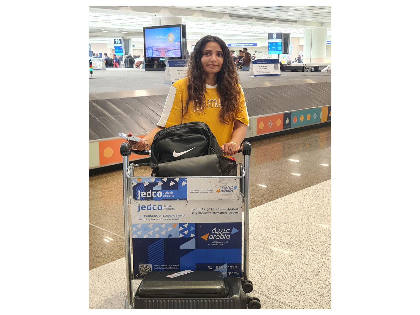 Indian national Rakki Kishan Gopal, stranded on Yemen’s Socotra Island, arrives in India after being evacuated via Jeddah on January 7. (Photo: X/@IndiaInYemen)