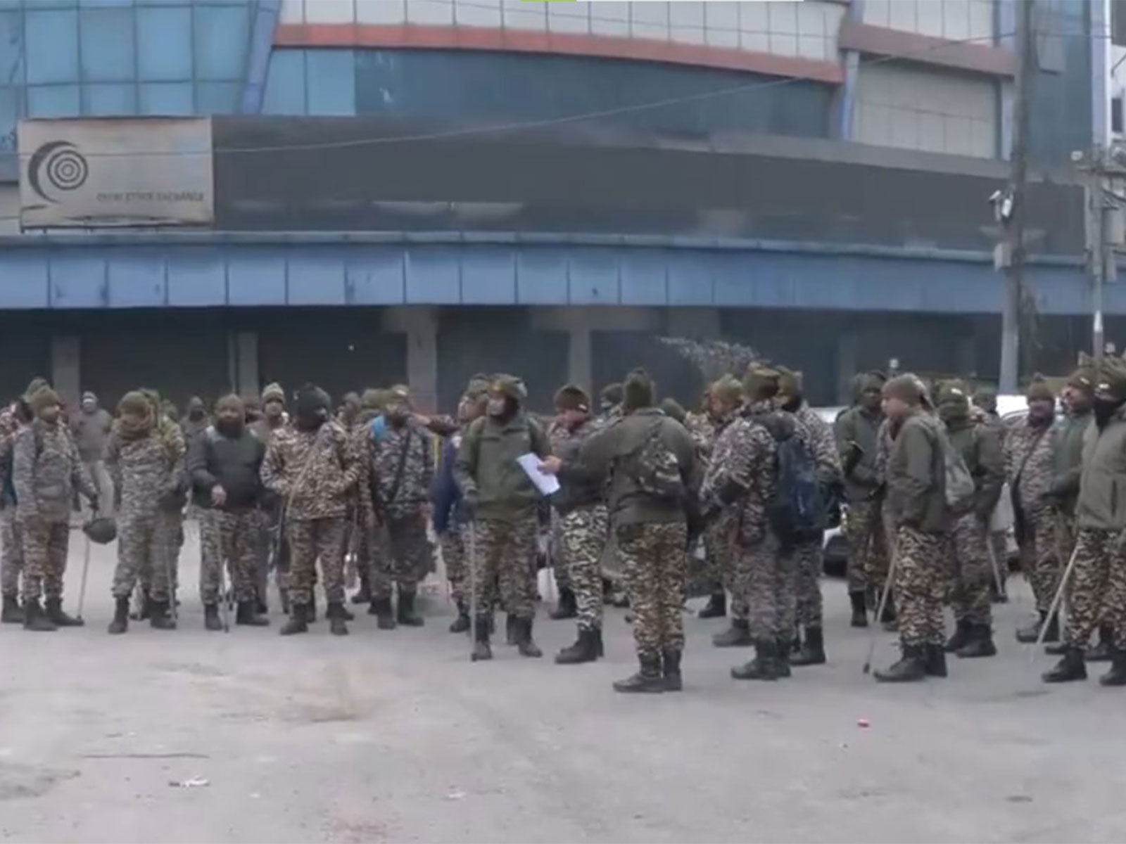 Heavy police deployment in the area near the Faiz-e-Elahi Masjid, Turkman Gate, where a demolition drive was carried out by the MCD (Photo/ANI)