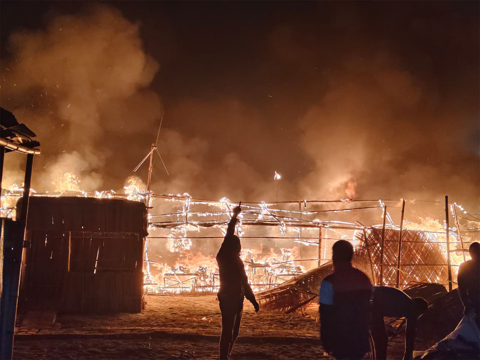 Police control room in West Bengal's Gangasagar destroyed in fire incident (Photo/X/@SuvenduWB)