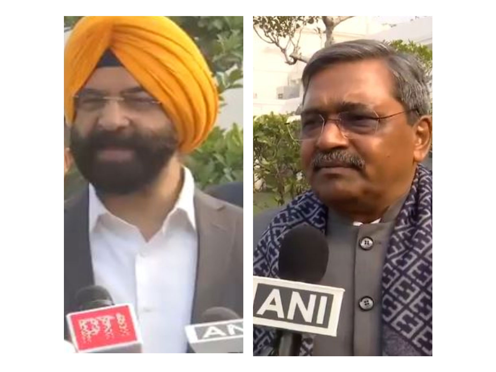 Delhi Minister Manjinder Singh Sirsa and BJP MLA Satish Upadhyay  (Photo/ANI)