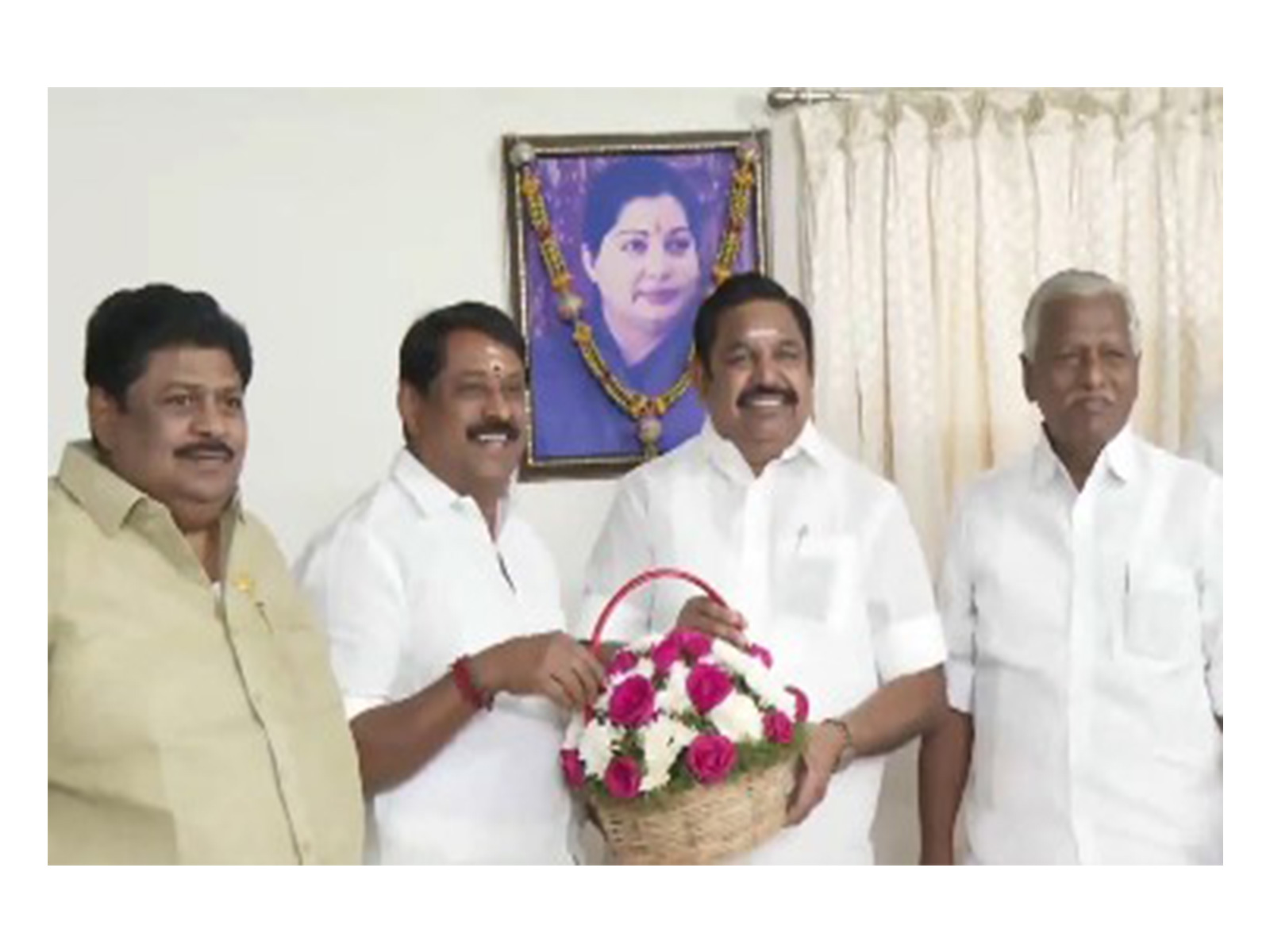 Tamil Nadu BJP President Nainar Nagendran with AIADMK General Secretary Edappadi K. Palaniswami. (Photo/AIADMK)