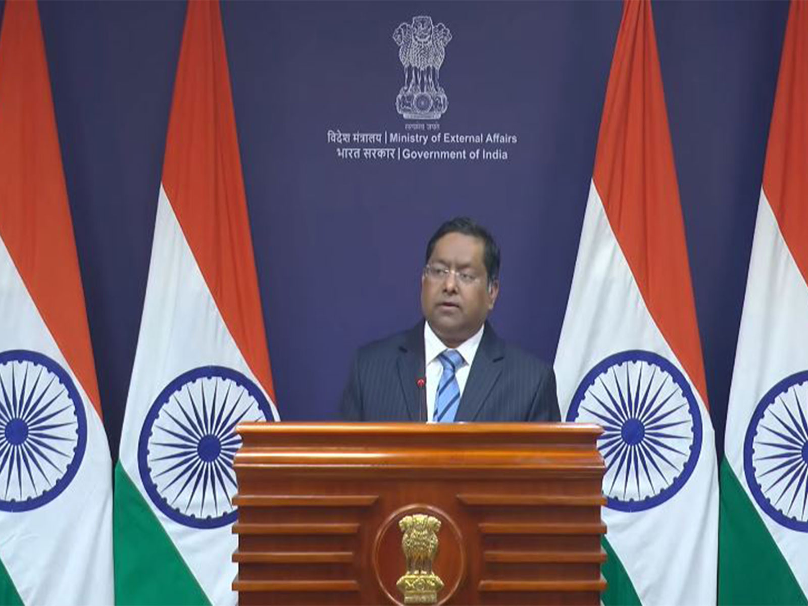 MEA Spokesperson Randhir Jaiswal (Photo/YouTube/MEA)