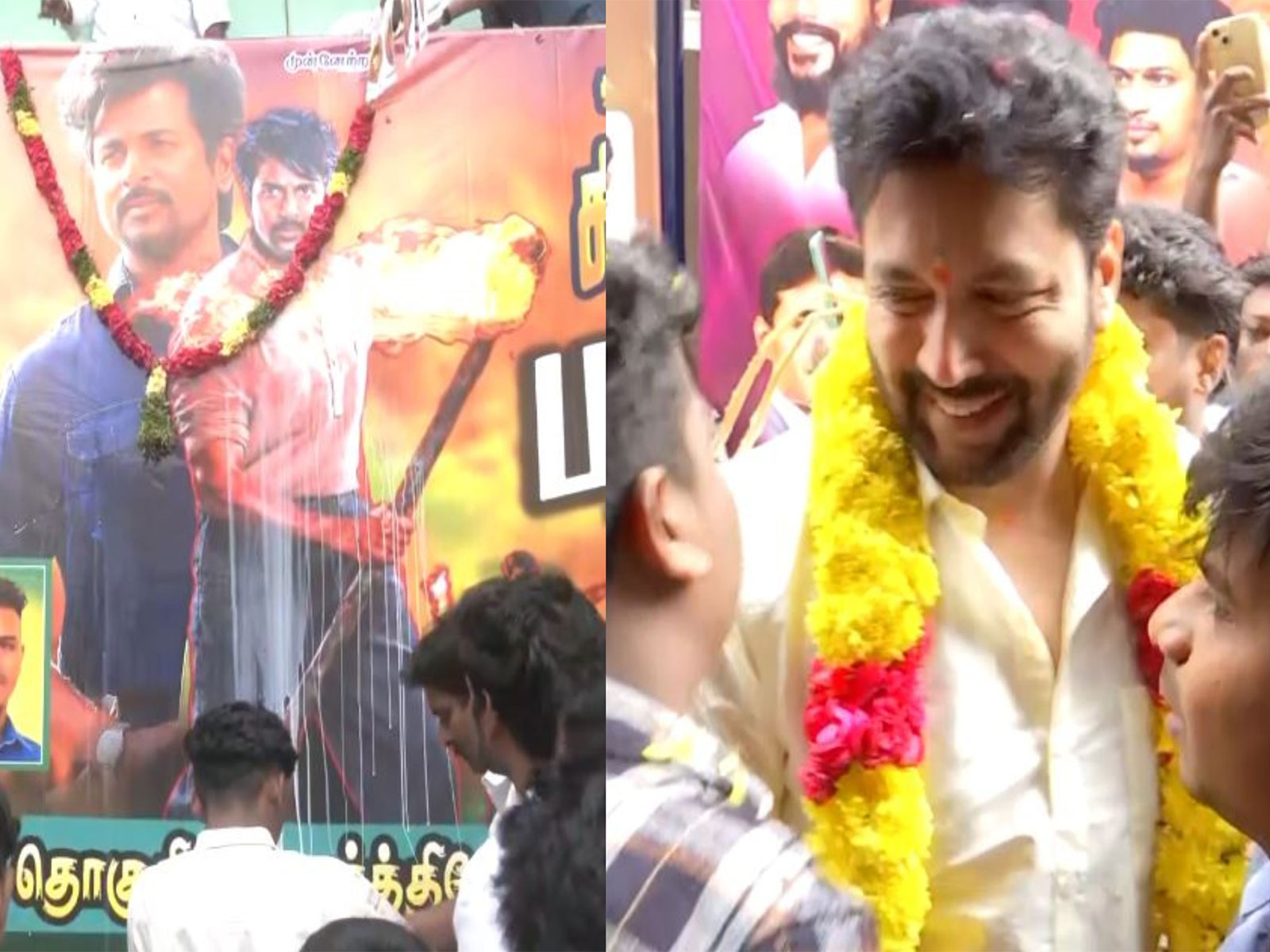 Sivakarthikeyan visits Chennai theatre (Photo/ANI)