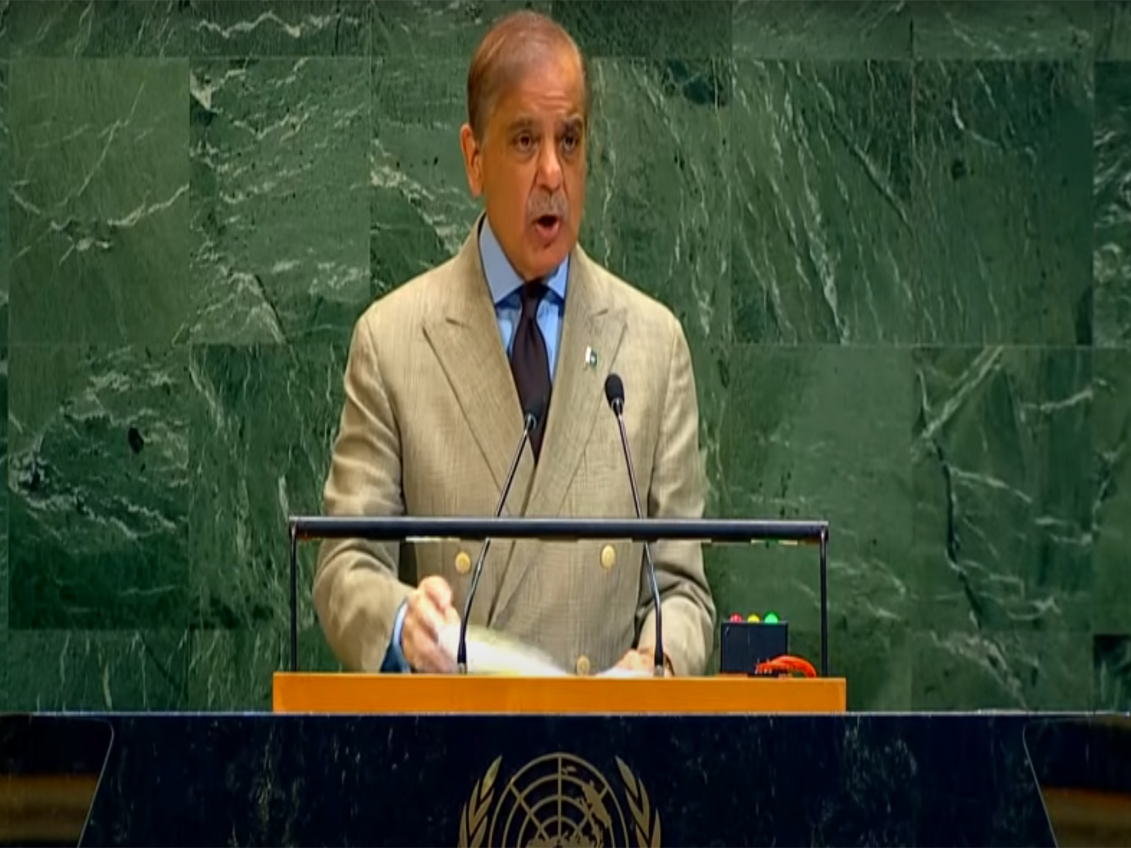 Pakistan Prime Minister Shehbaz Sharif (Photo/Youtube/UN)