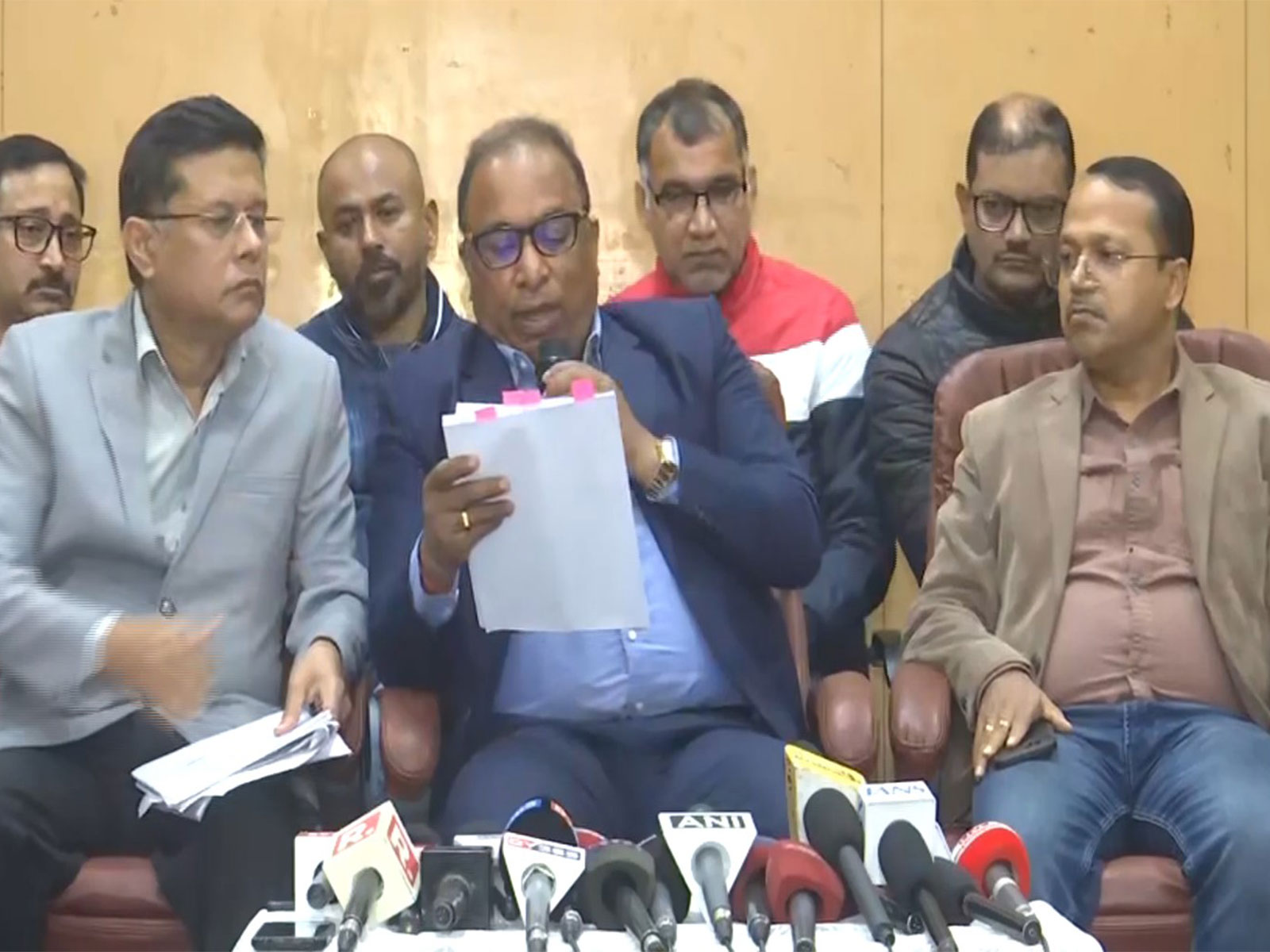 Assam Advocate General Devajit Lon Saikia at a press conference (Photo/ANI)