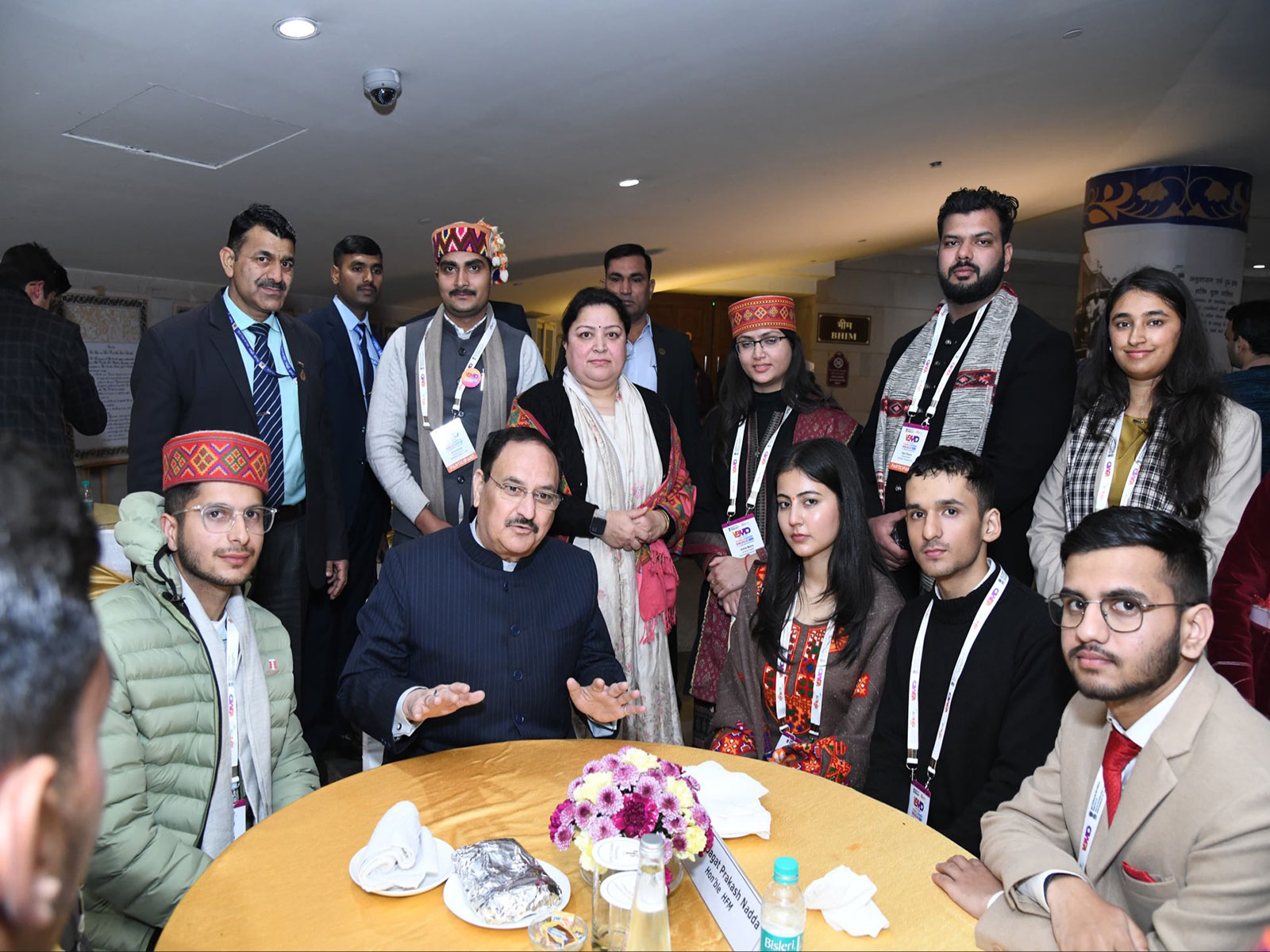 JP Nadda interacts with youths at Viksit Bharat India Young Leaders Dialogue (Photo/X@MoHFW_INDIA)