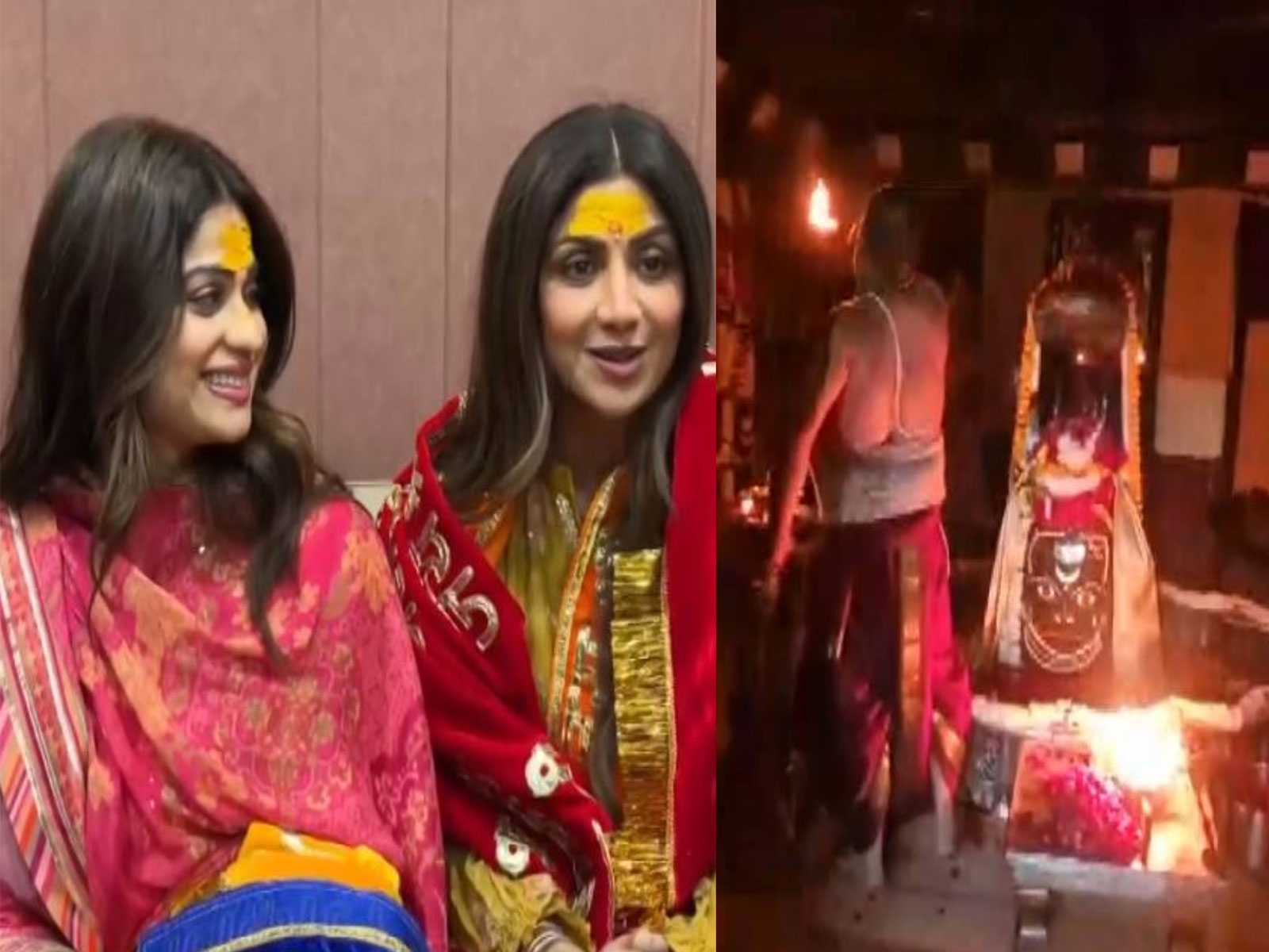 Shilpa Shetty, Shamita Shetty visit Mahakaleshwar Temple (Photo/Mahakaleshwar Temple PRO) Shilpa Shetty, Shamita Shetty visit Mahakaleshwar Temple (Photo/Mahakaleshwar Temple PRO)