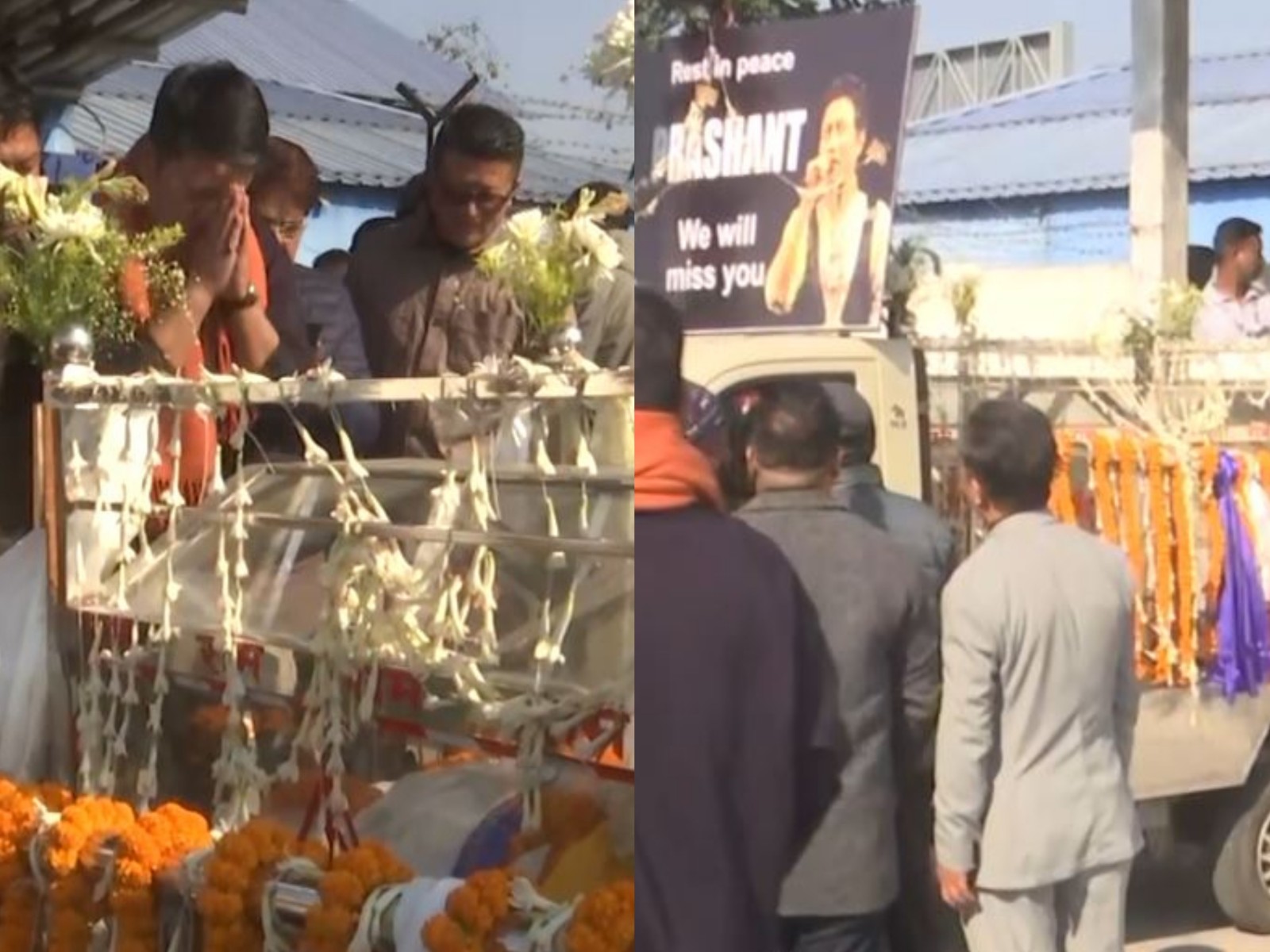 Prashant Tamang's mortal remains brought to Siliguri (Photo/ANI)