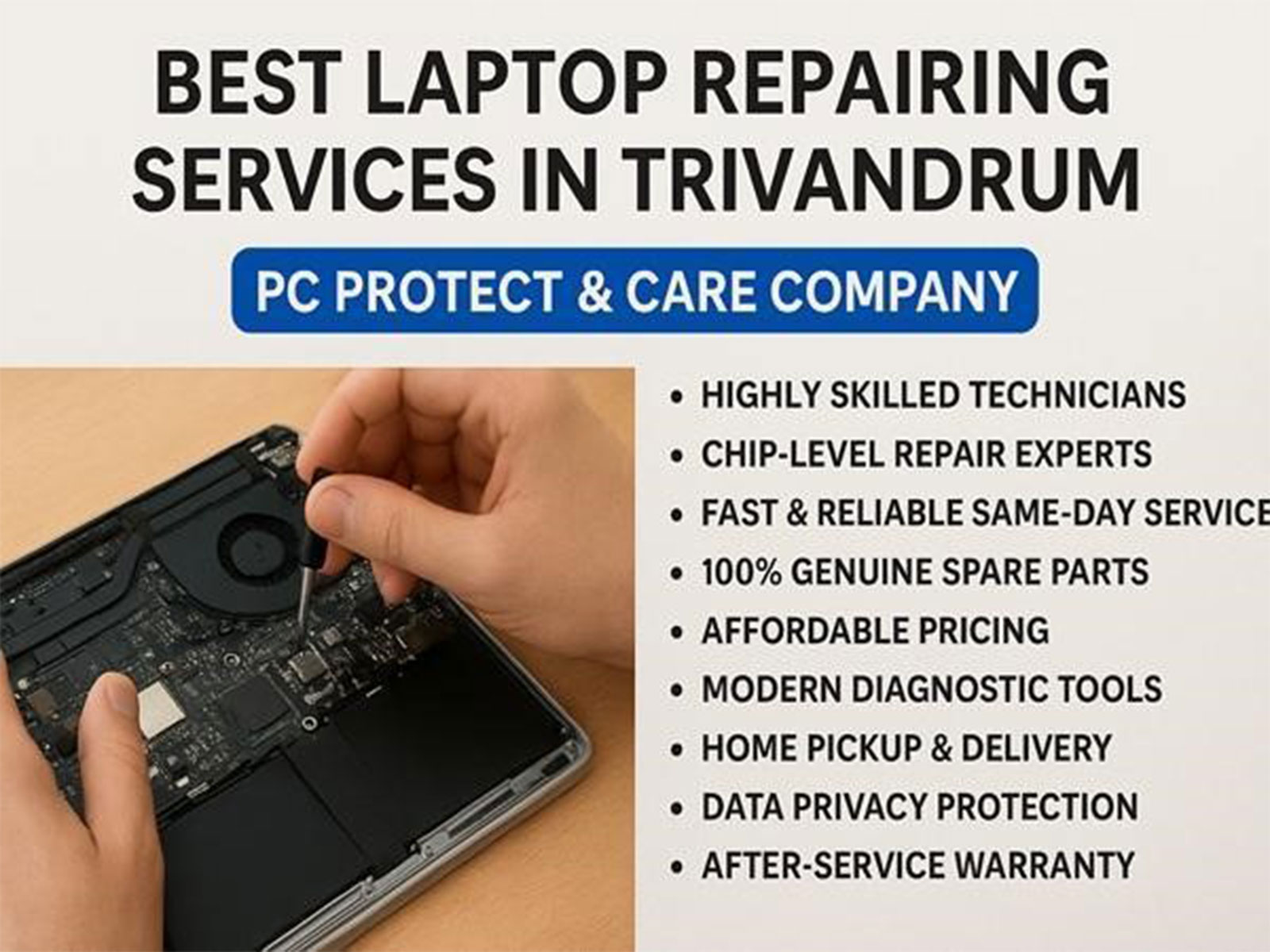 PC Protect & Care - Best Computer & Laptop Repairing Shop in Trivandrum