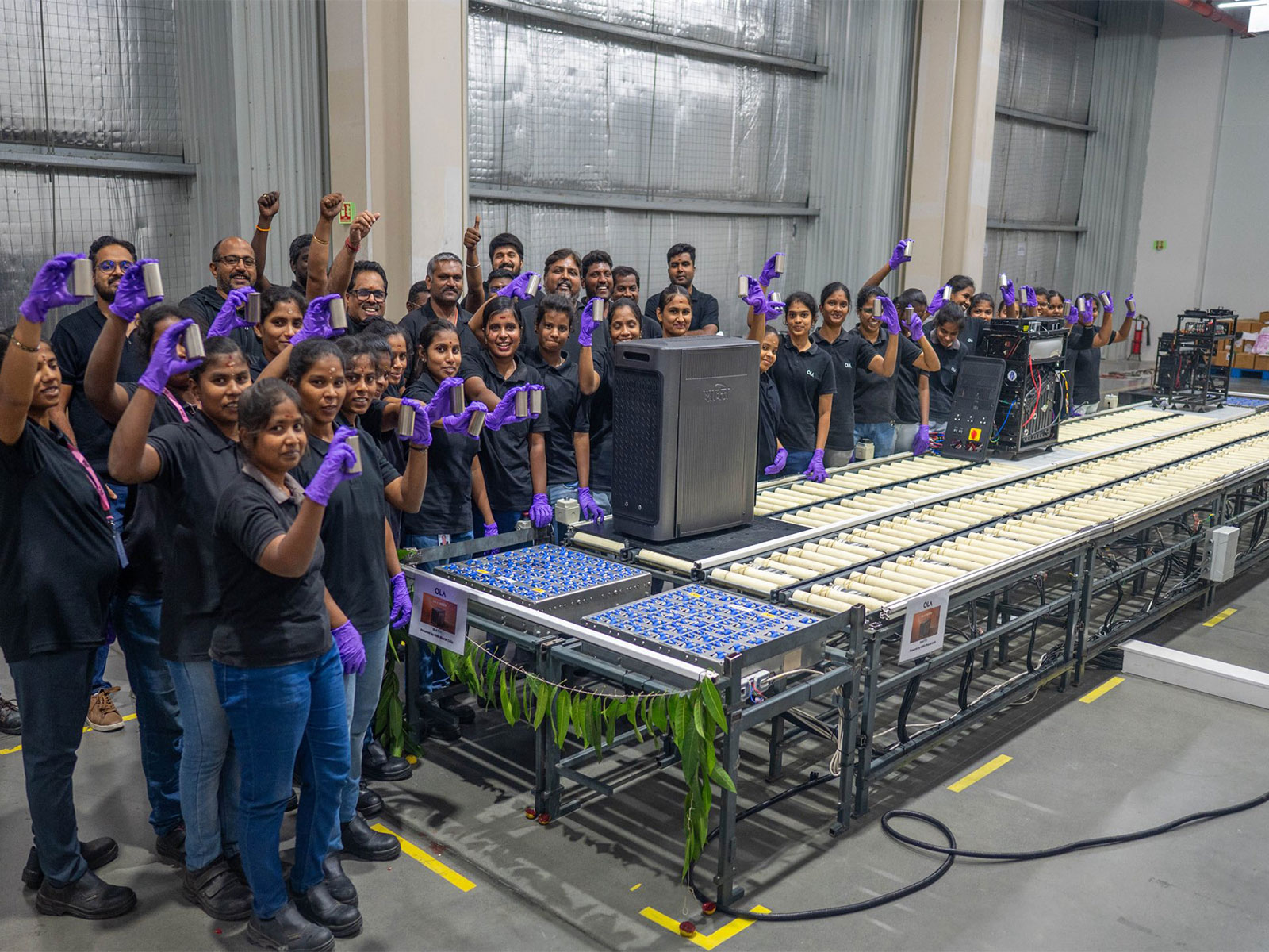 Ola Electric rolls out first ‘Shakti’ from its gigafactory. (Photo: X/bhash)