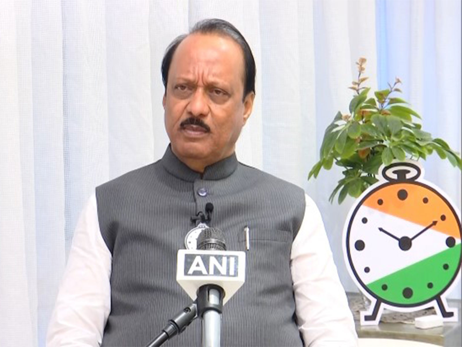 Nationalist Congress Party chief, and Maharashtra Deputy Chief Minister Ajit Pawar (Photo/ANI)