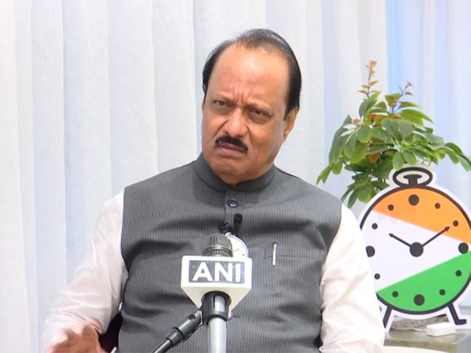 Nationalist Congress Party chief and Maharashtra Deputy Chief Minister Ajit Pawar (Photo/ANI)