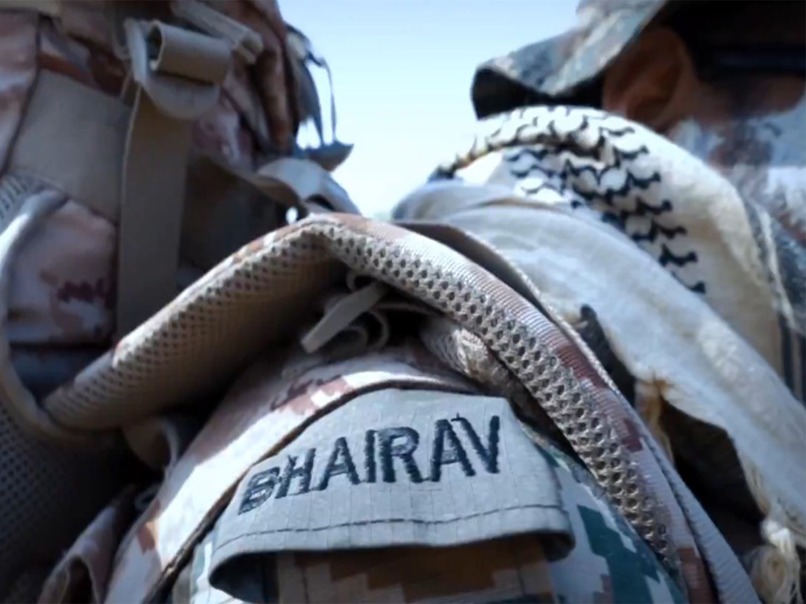 An image of the “shoulder title” of a member of the Bhairav Battalion (Photo/ ADGPI) An image of the “shoulder title” of a member of the Bhairav Battalion (Photo/ ADGPI)