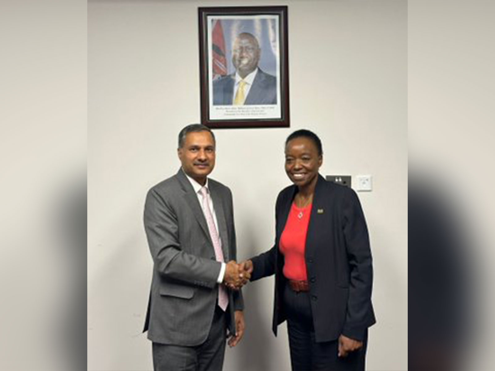 Indian High Commissioner Adarsh Swaika meets Kenyan National Security Adviser Monica Juma (Photo/@IndiainKenya) Indian High Commissioner Adarsh Swaika meets Kenyan National Security Adviser Monica Juma (Photo/@IndiainKenya)