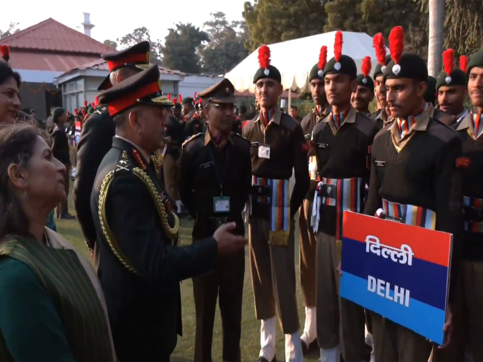 COAS General Upendra Dwivedi interacts with NCC cadets (Photo/ ANI)