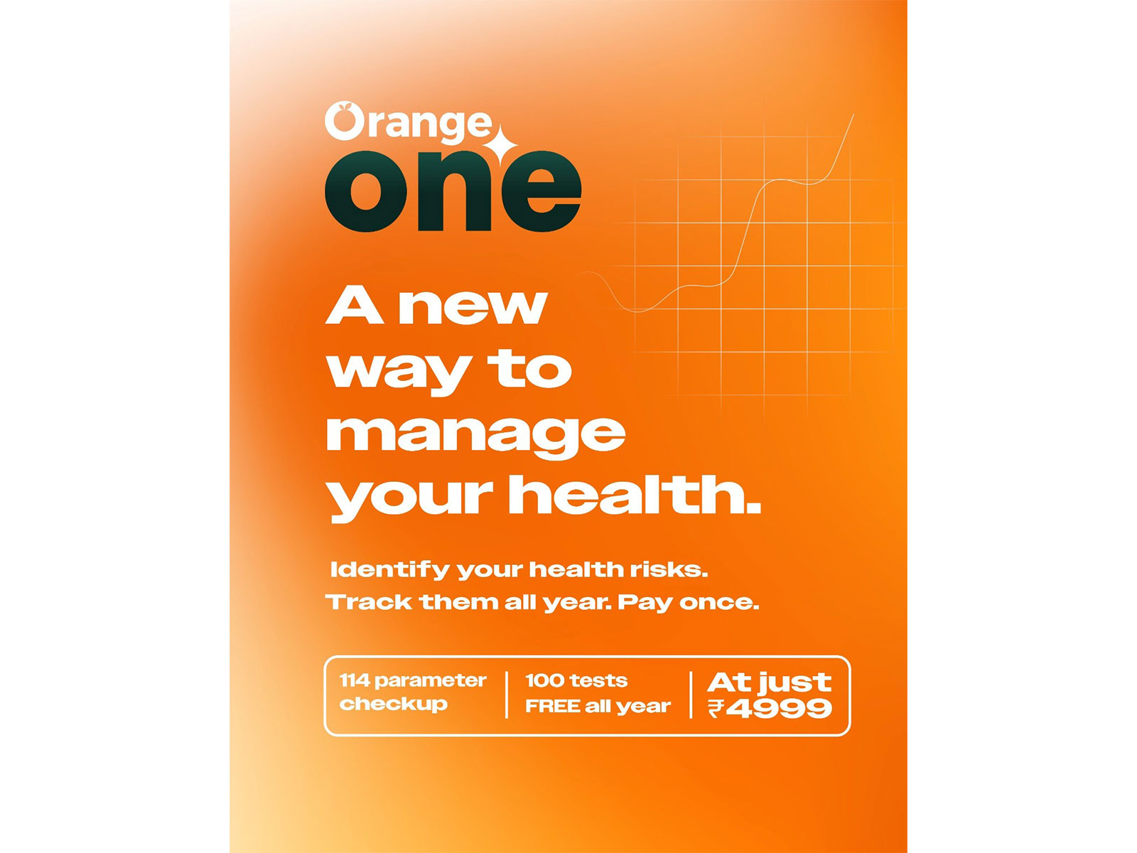 Orange One by Orange Health Labs redefines preventive care - Rs. 4,999, pay once for a 114+ marker full-body check and access to 100 essential tests all year