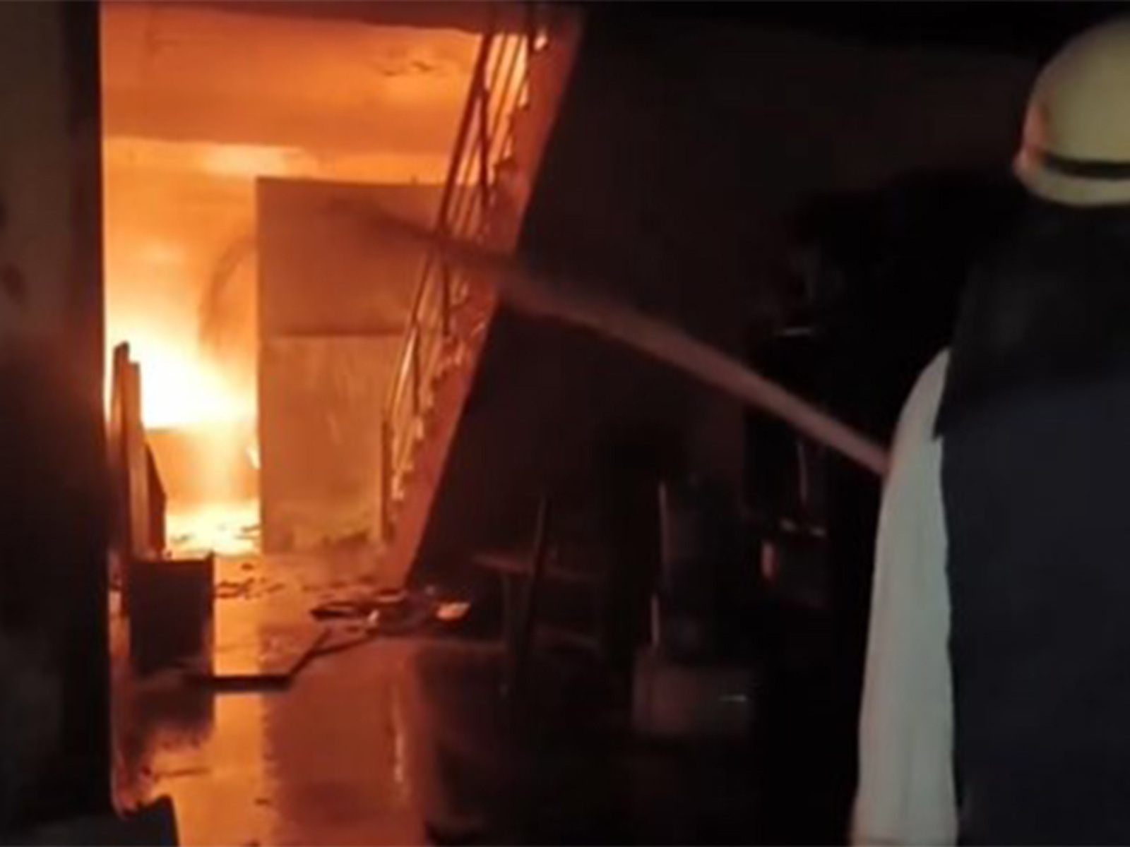 Visuals from furniture godown in Dausa (Photo/ANI)