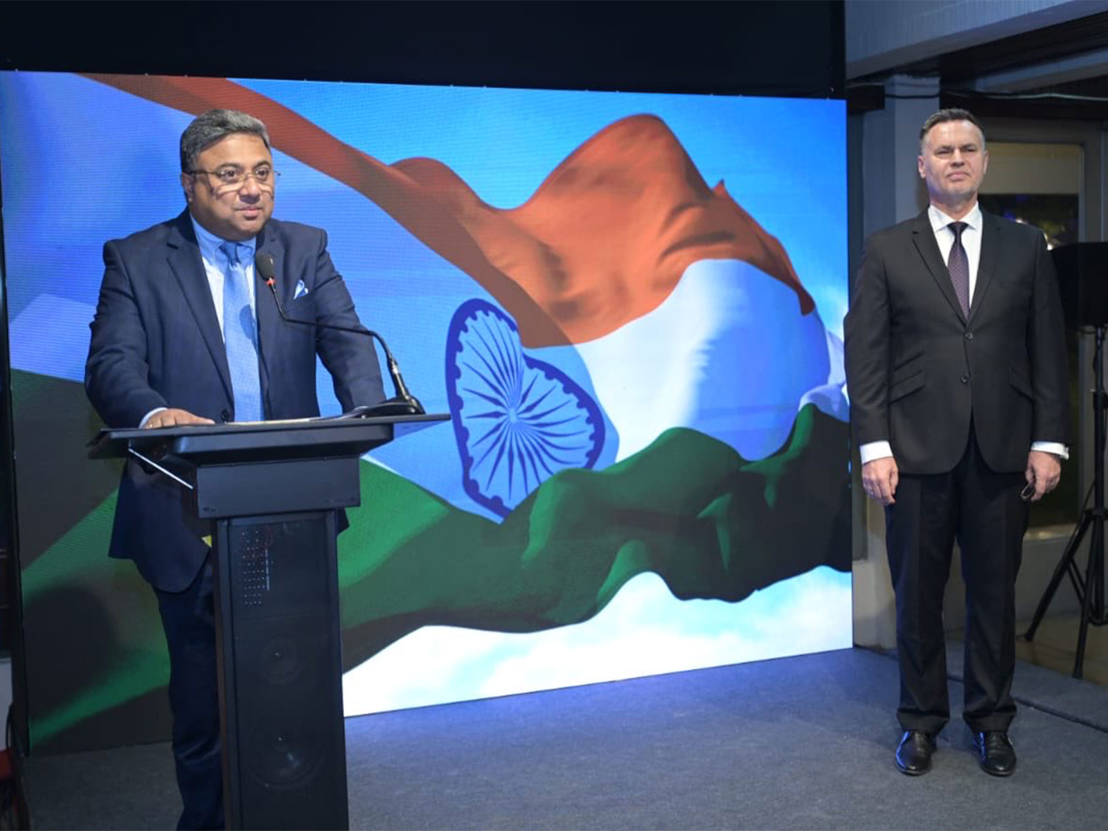MEA Secretary (West) Sibi George represents India at National Day reception of Slovak Republic. (Photo/X@MEAIndia)