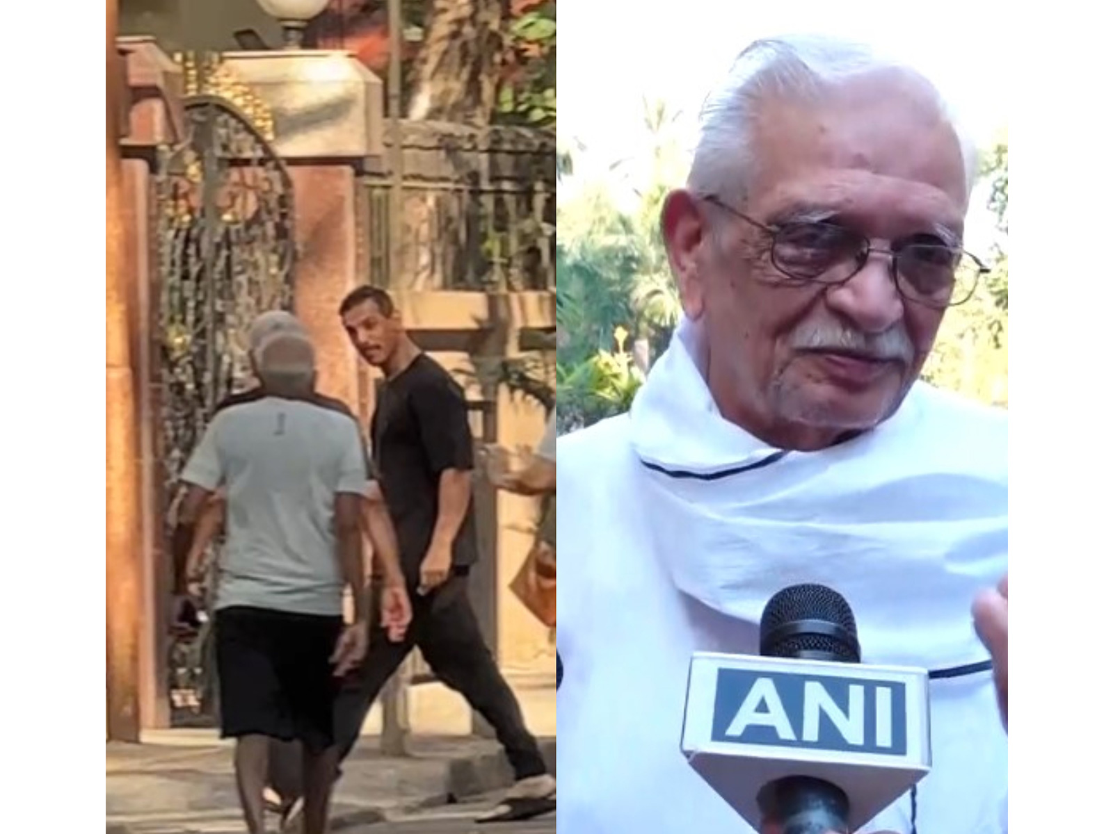  John Abraham, Gulzar (Photo/ANI) 