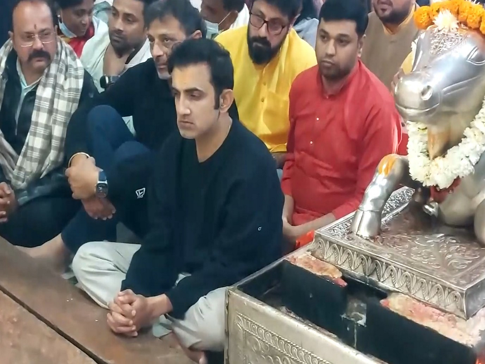 Gautam Gambhir at Ujjain's Mahakaleshwar Temple (Photo: ANI)