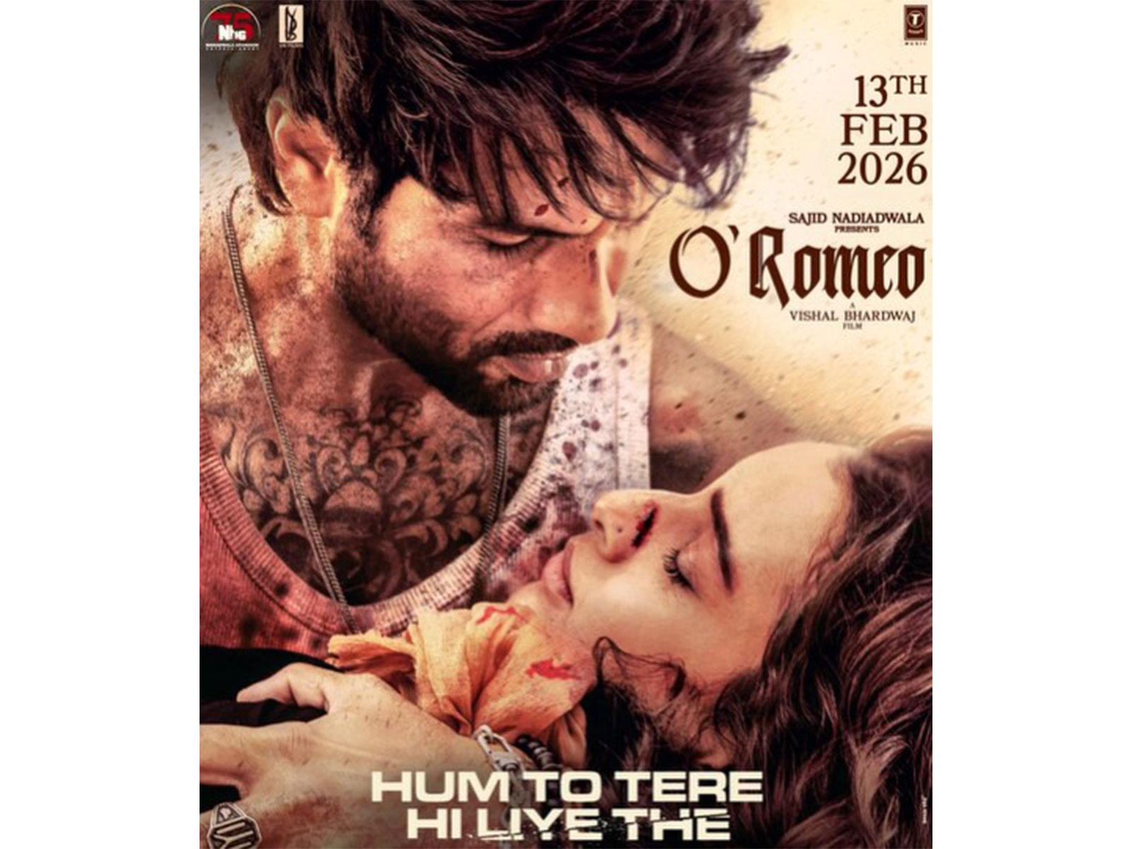 Poster of O'Romeo song (Image source: Shahid's Instagram) Poster of O'Romeo song (Image source: Shahid's Instagram)