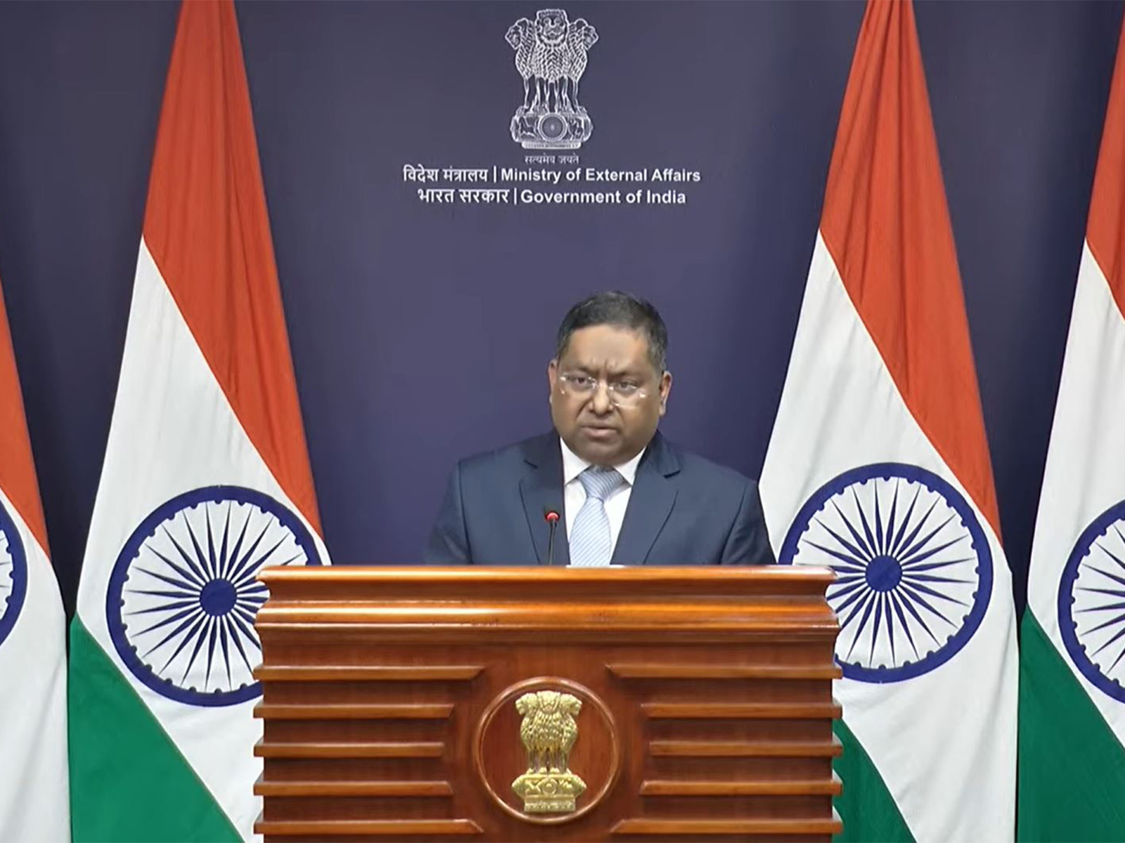 MEA Spokesperson Randhir Jaiswal (Photo/ Youtube @MEAIndia) MEA Spokesperson Randhir Jaiswal (Photo/ Youtube @MEAIndia)
