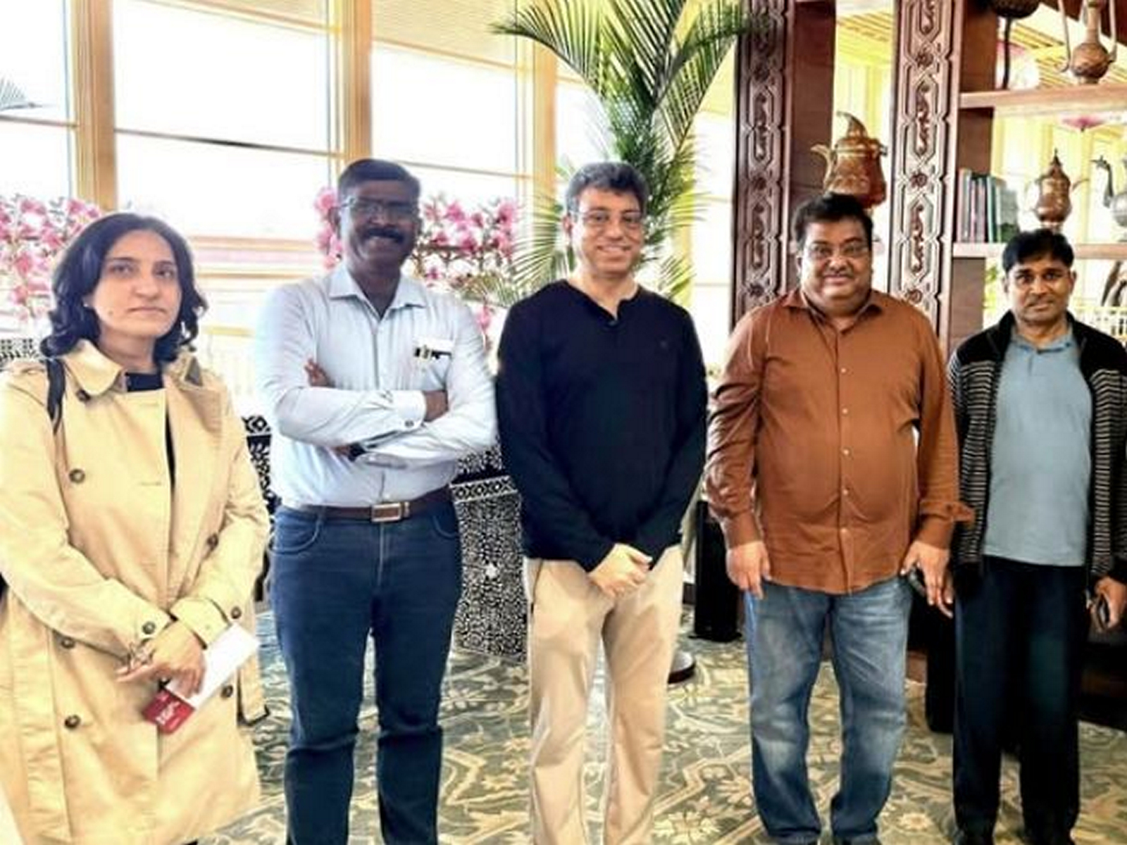 Karnataka Minister MB Patil (second from right) headed to Davos (Photo/X@MBPatil)