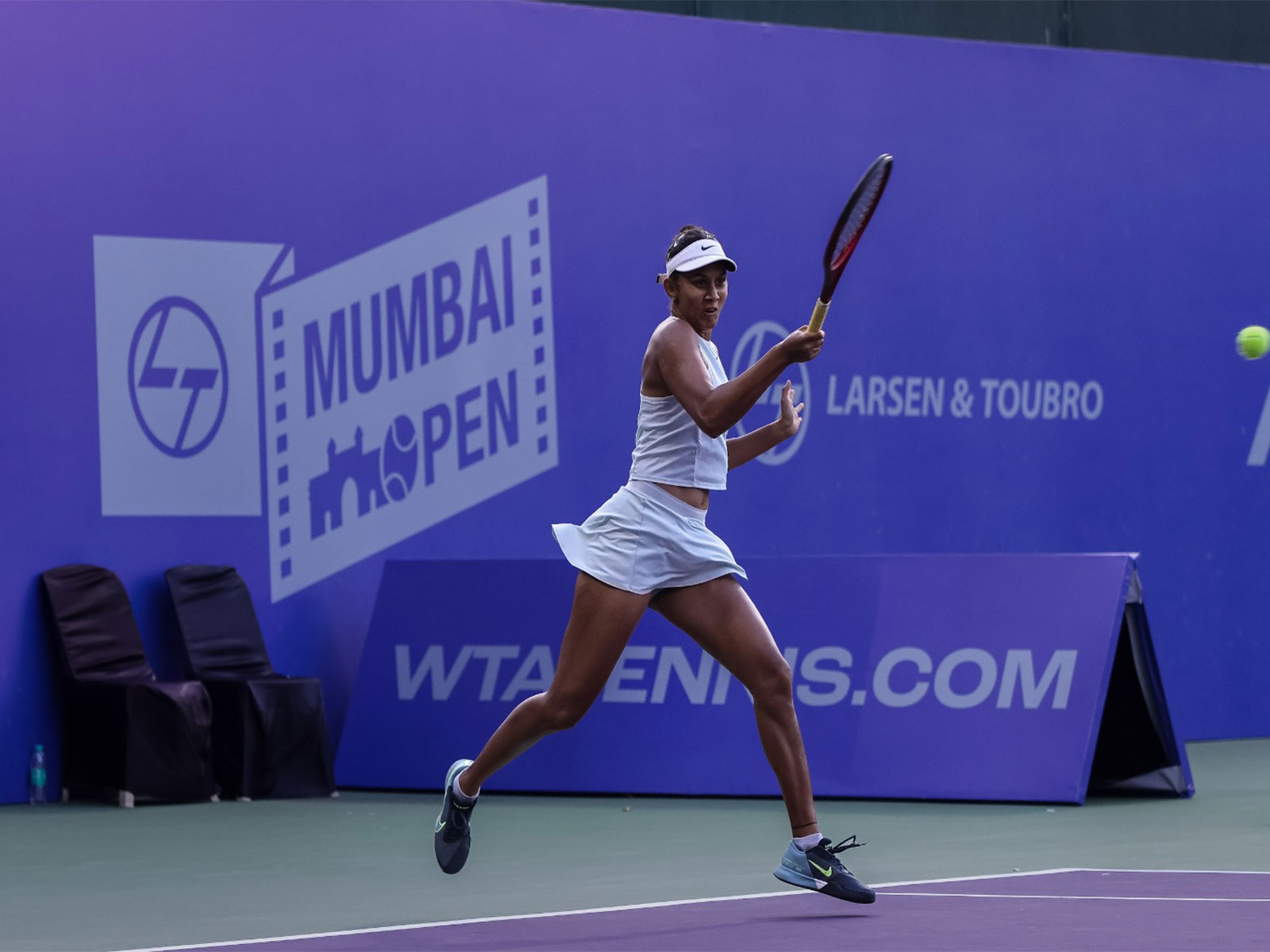 An L&T Mumbai Open match in action (Photo: MSLTA and WTA)