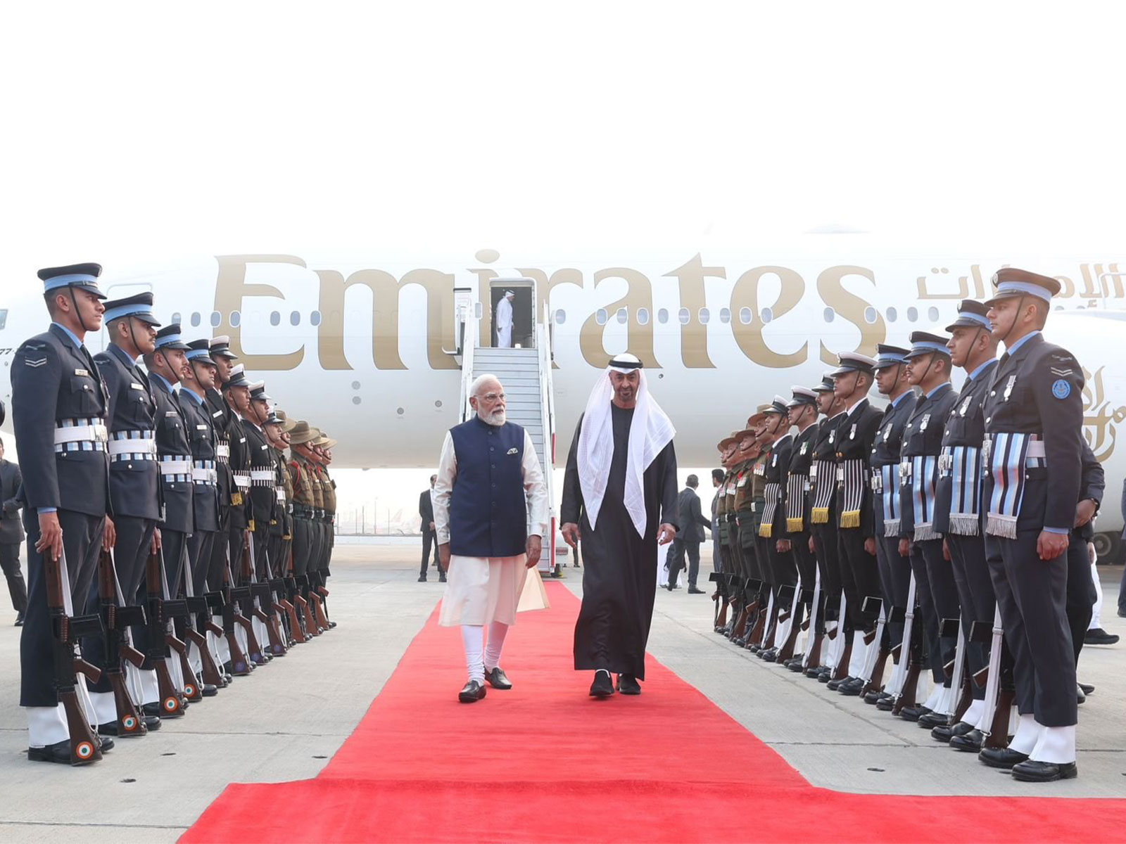 PM Modi receives UAE President upon latter's arrival in India (Photo/X@narendramodi)