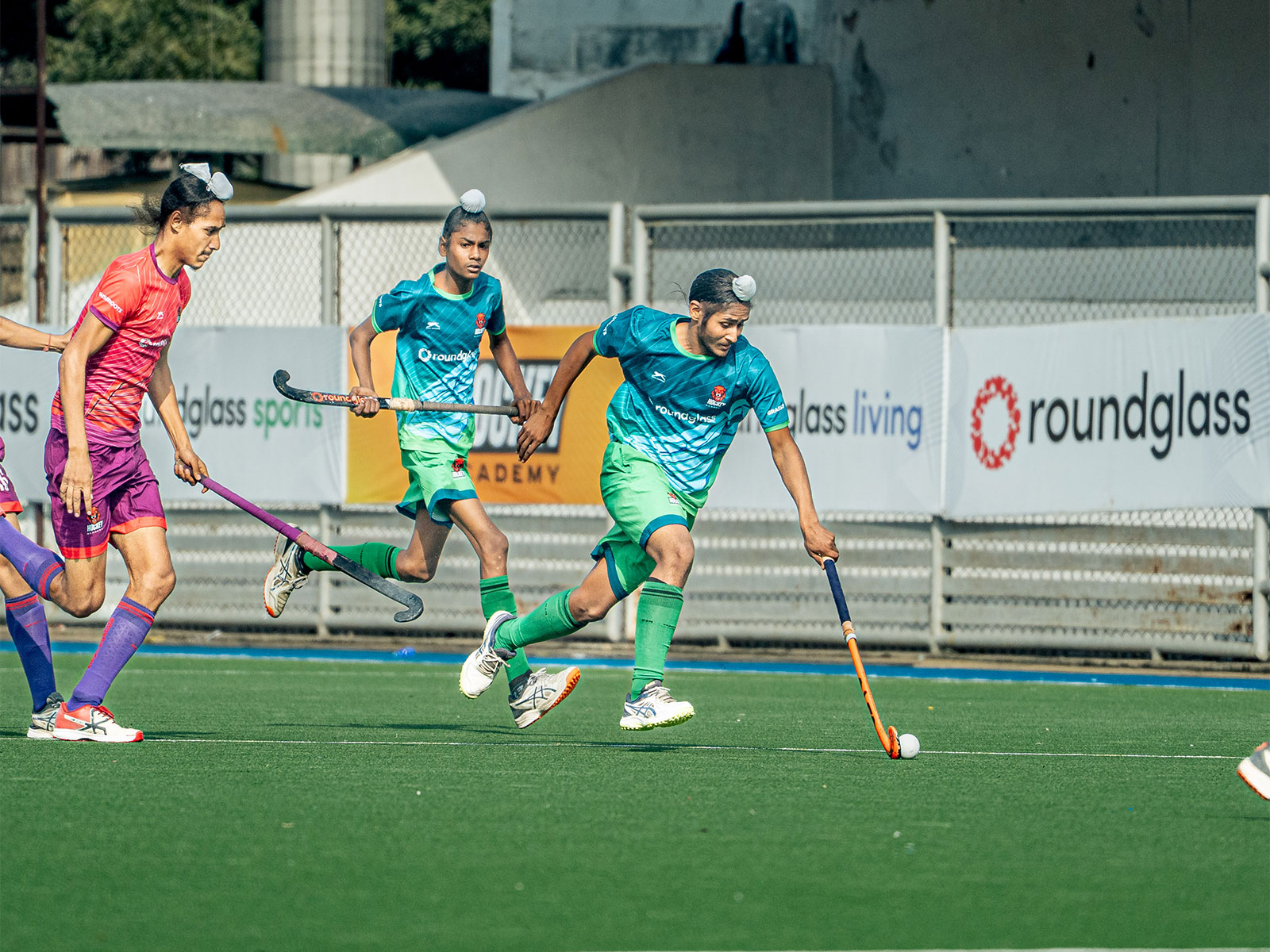Roundglass Baba Bakala and Roundglass Roopnagar in action during Roundglass Inter-Development Centre Hockey Tournament (Image: Roundglass media)