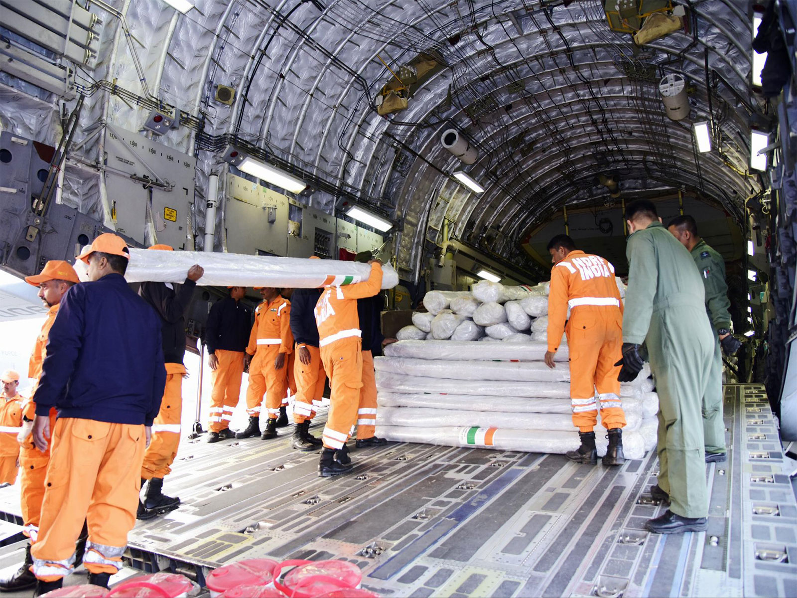An Indian Air Force C-17 aircraft departs for Clark Air Base carrying around 30 tonnes of humanitarian assistance for relief and recovery efforts in the Philippines after the recent Super Typhoon. (Photo: X/@MEAIndia)