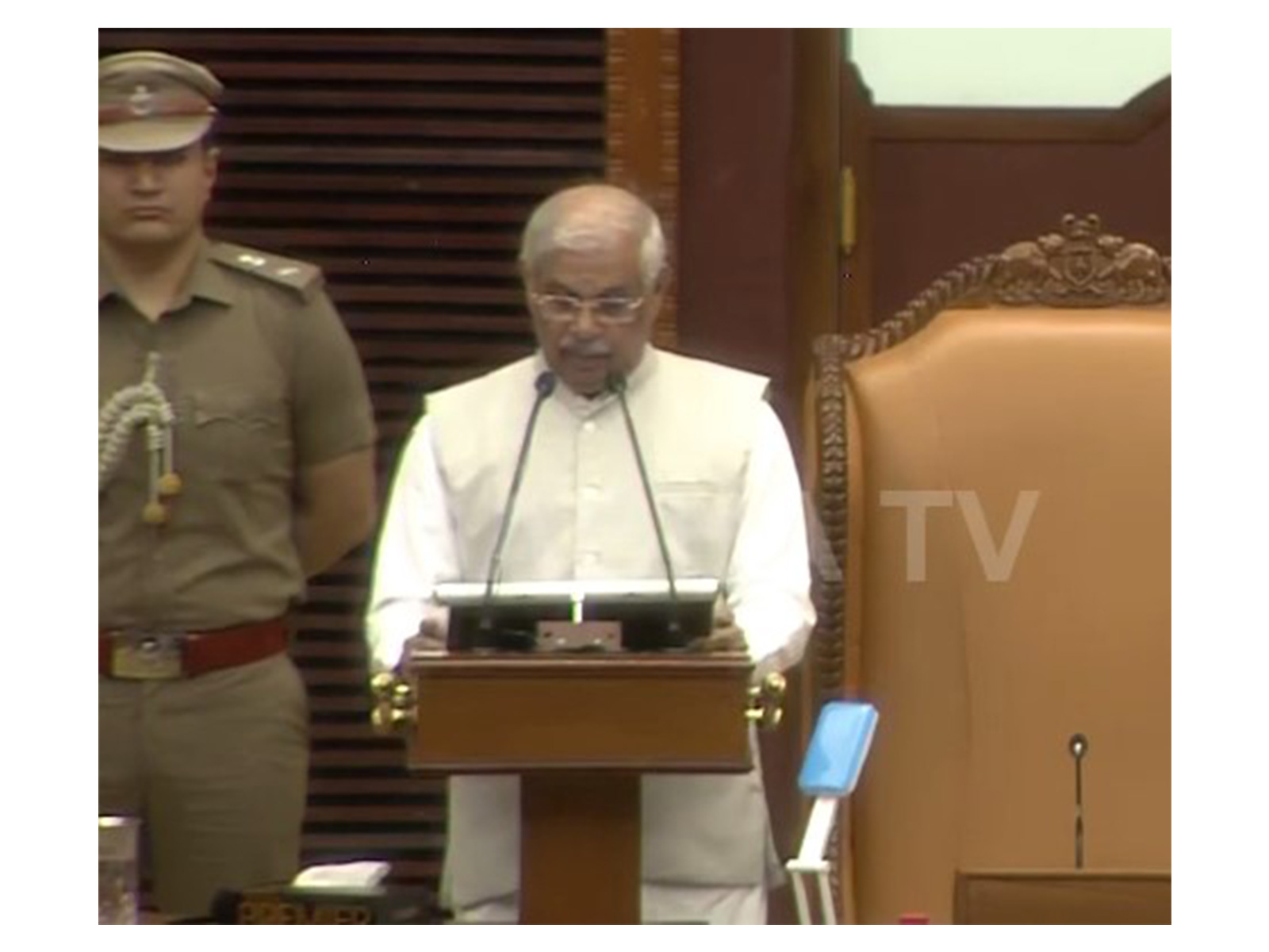 Kerala Governor Rajendra Vishwanath Arlekar (Photo/Screengrab from Kerala Assembly)