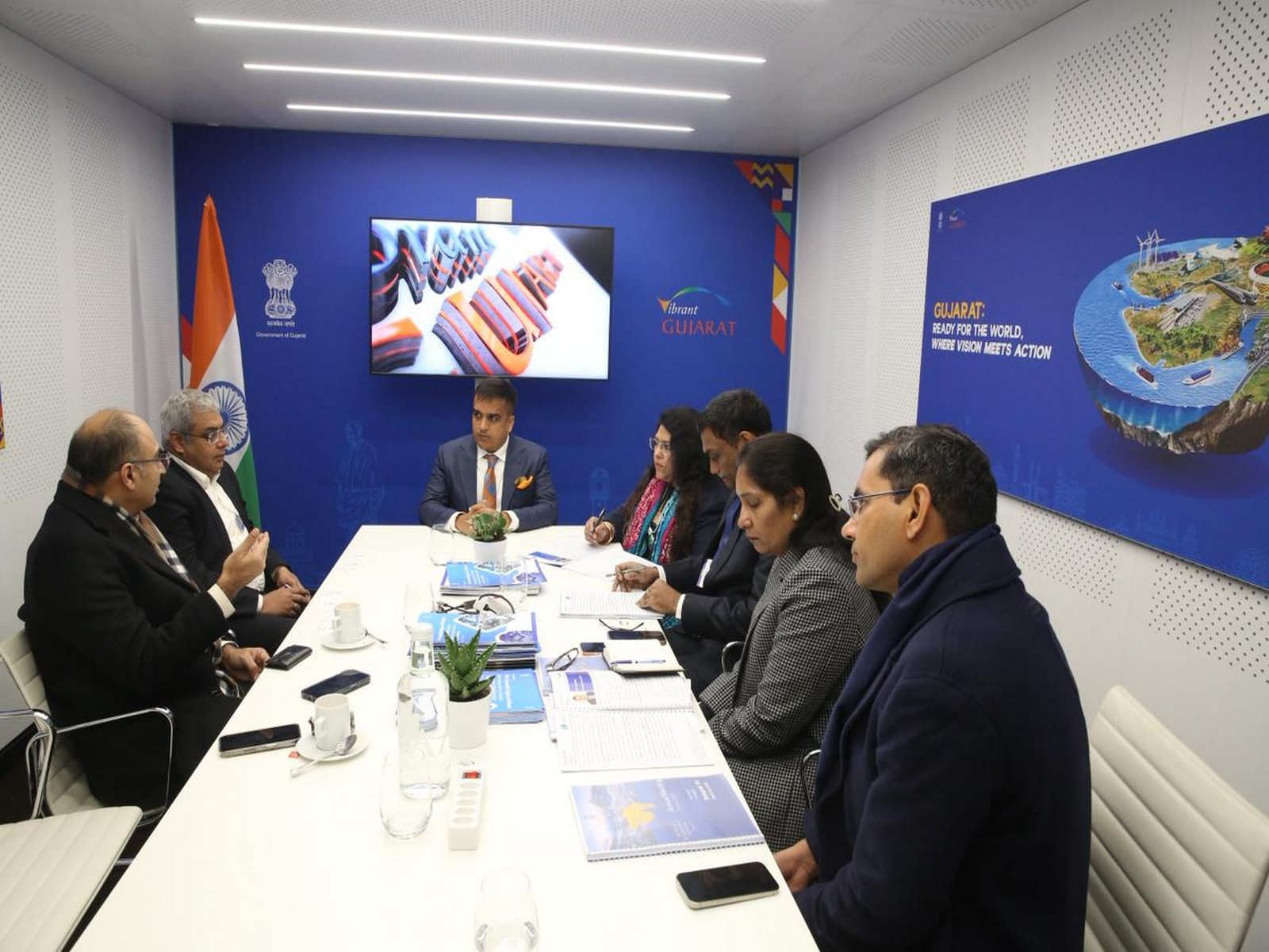 Gujarat deputy CM at WEF 2026 (Photo/@sanghaviharsh)