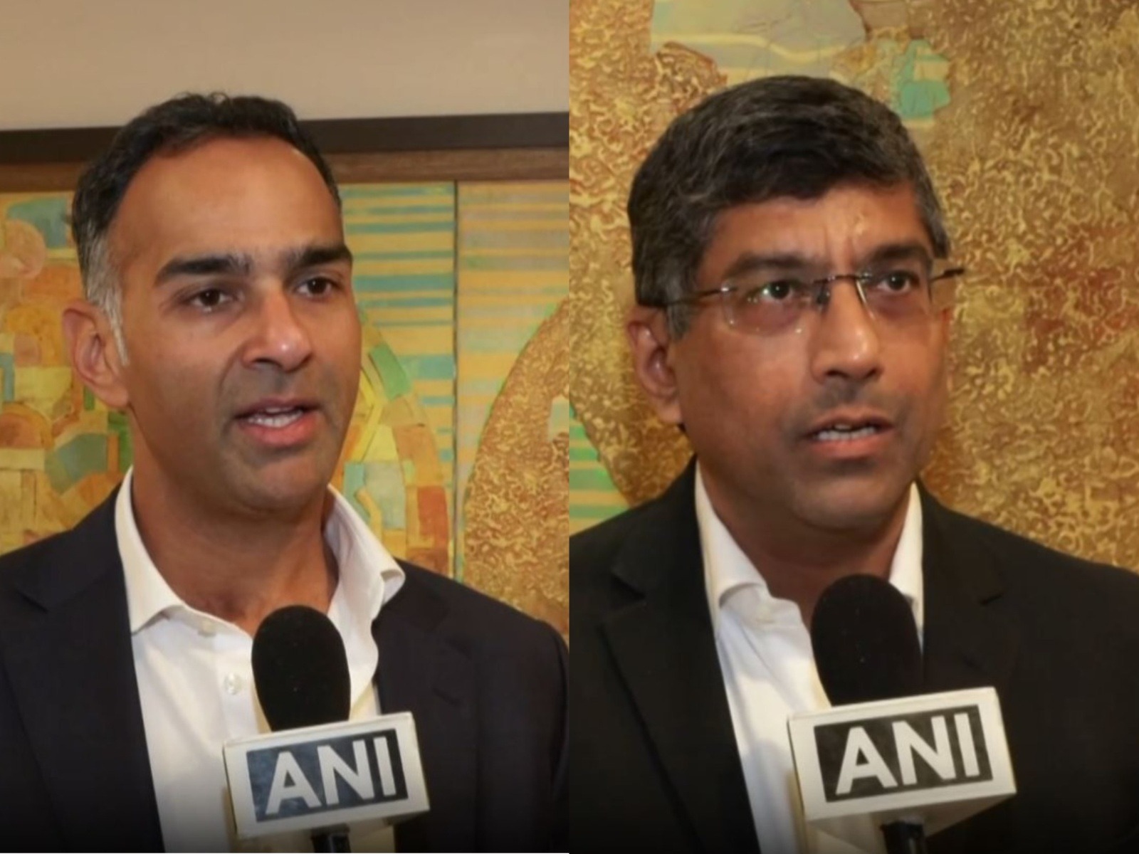 Sid Swaminathan (Left), MD and CEO and Rishi Kohli, CIO of JioBlackRock Asset Management. (Photo: ANI)