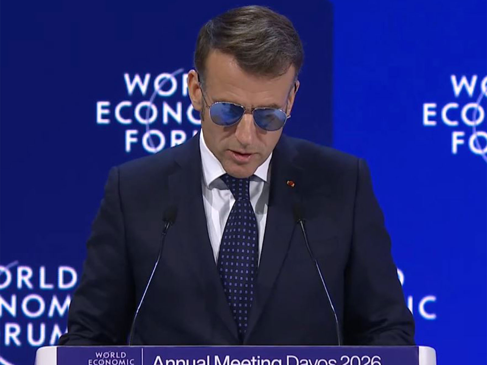 French President Emmanuel Macron (Photo/World Economic Forum Youtube)