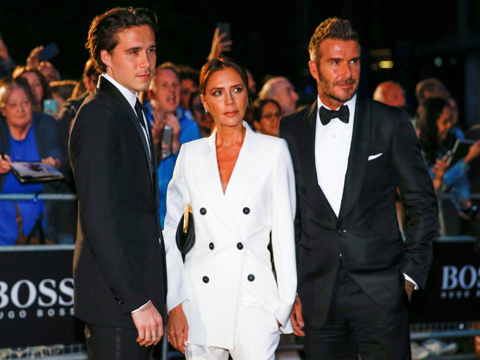 Brooklyn Beckham with David Beckham, Victoria Beckham (Image source: Reuters) Brooklyn Beckham with David Beckham, Victoria Beckham (Image source: Reuters)