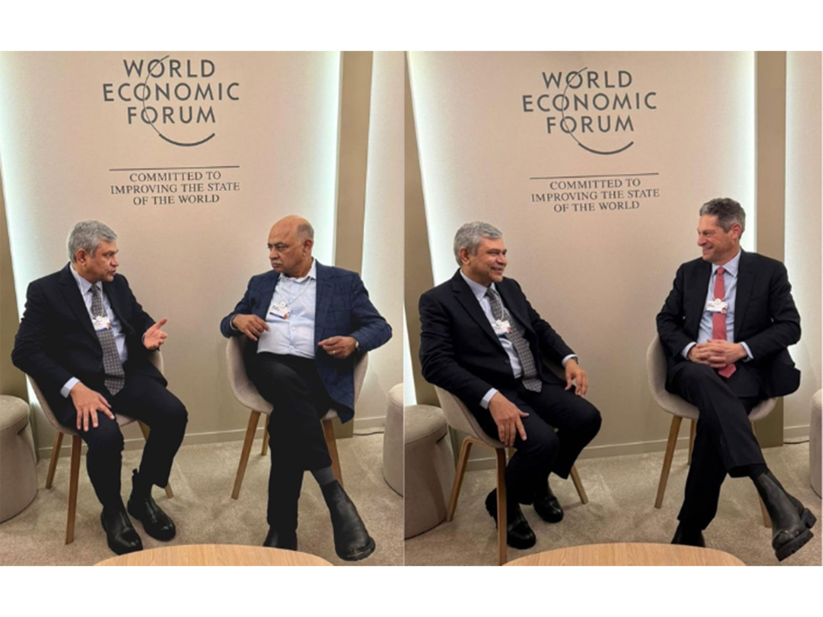 Ashwini Vaishnaw meets IBM and Meta Chiefs at Davos (Photo/@AshwiniVaishnaw)