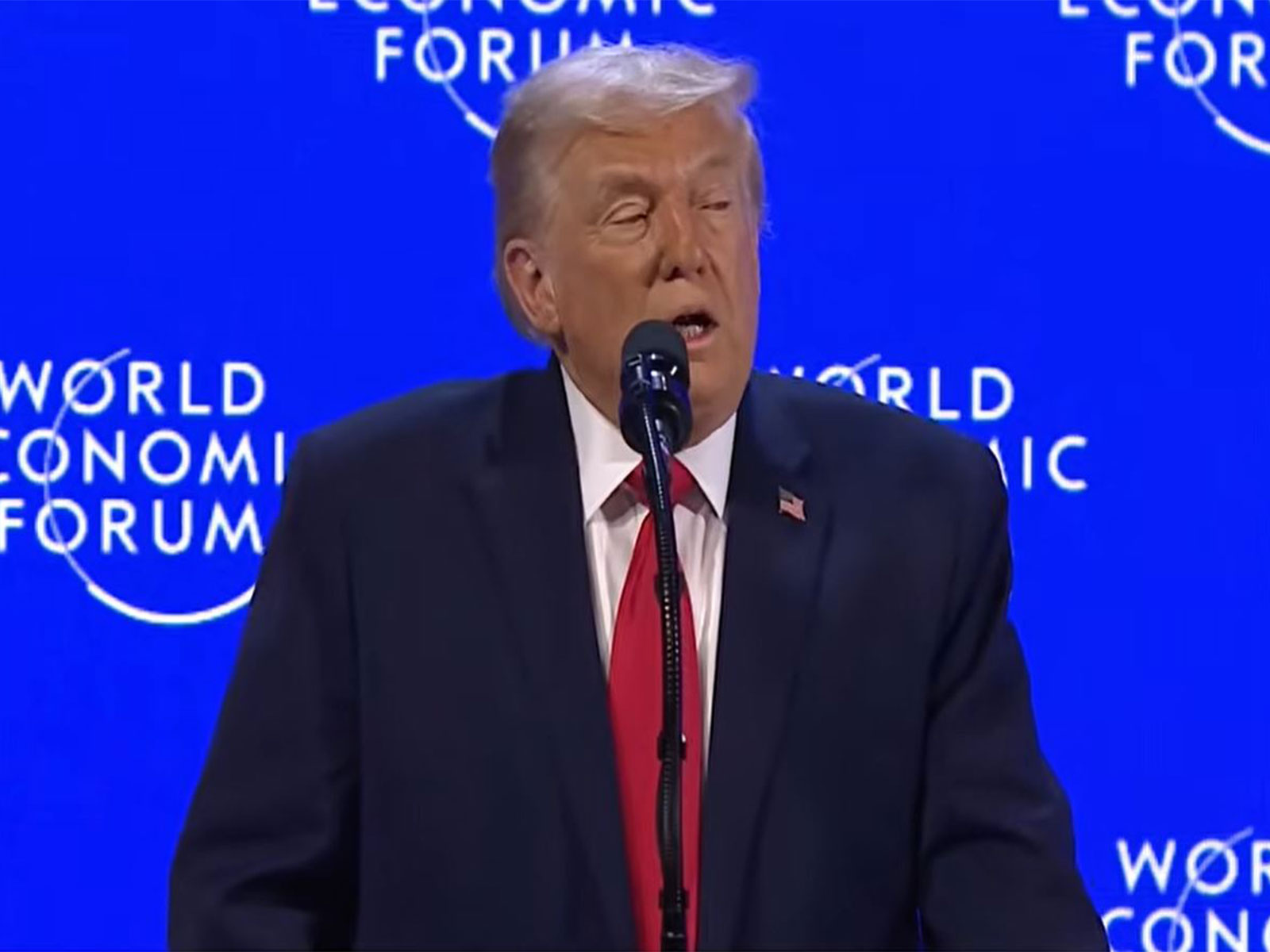 US President Donald Trump speaks at the World Economic Forum (WEF) in Davos, Switzerland. (Image Credit: YouTube/WEF) US President Donald Trump speaks at the World Economic Forum (WEF) in Davos, Switzerland. (Image Credit: YouTube/WEF)