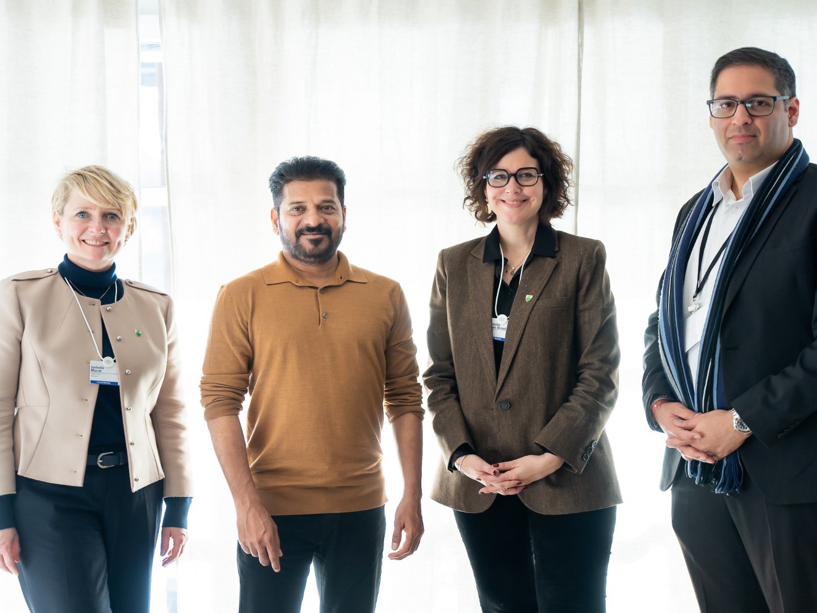 Chief Minister Revanth Reddy meets Christelle Luisier Brodard, Chief Minister of Council of Vaud, Switzerland. (Photo: X/TelanganaCMO)