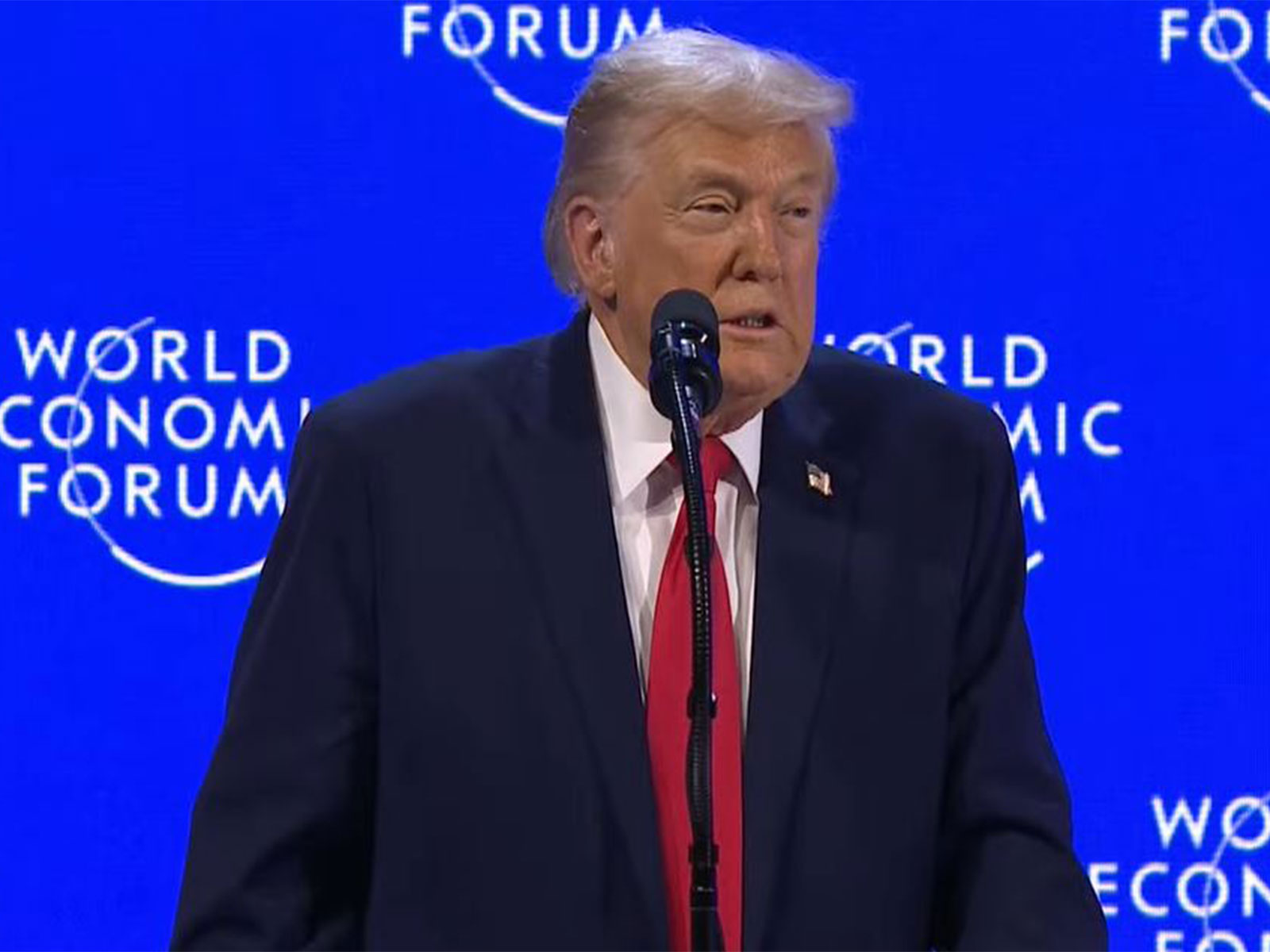 US President Donald Trump at World Economic Forum in Davos, Switzerland (Phyoto/YouTube/WEF)