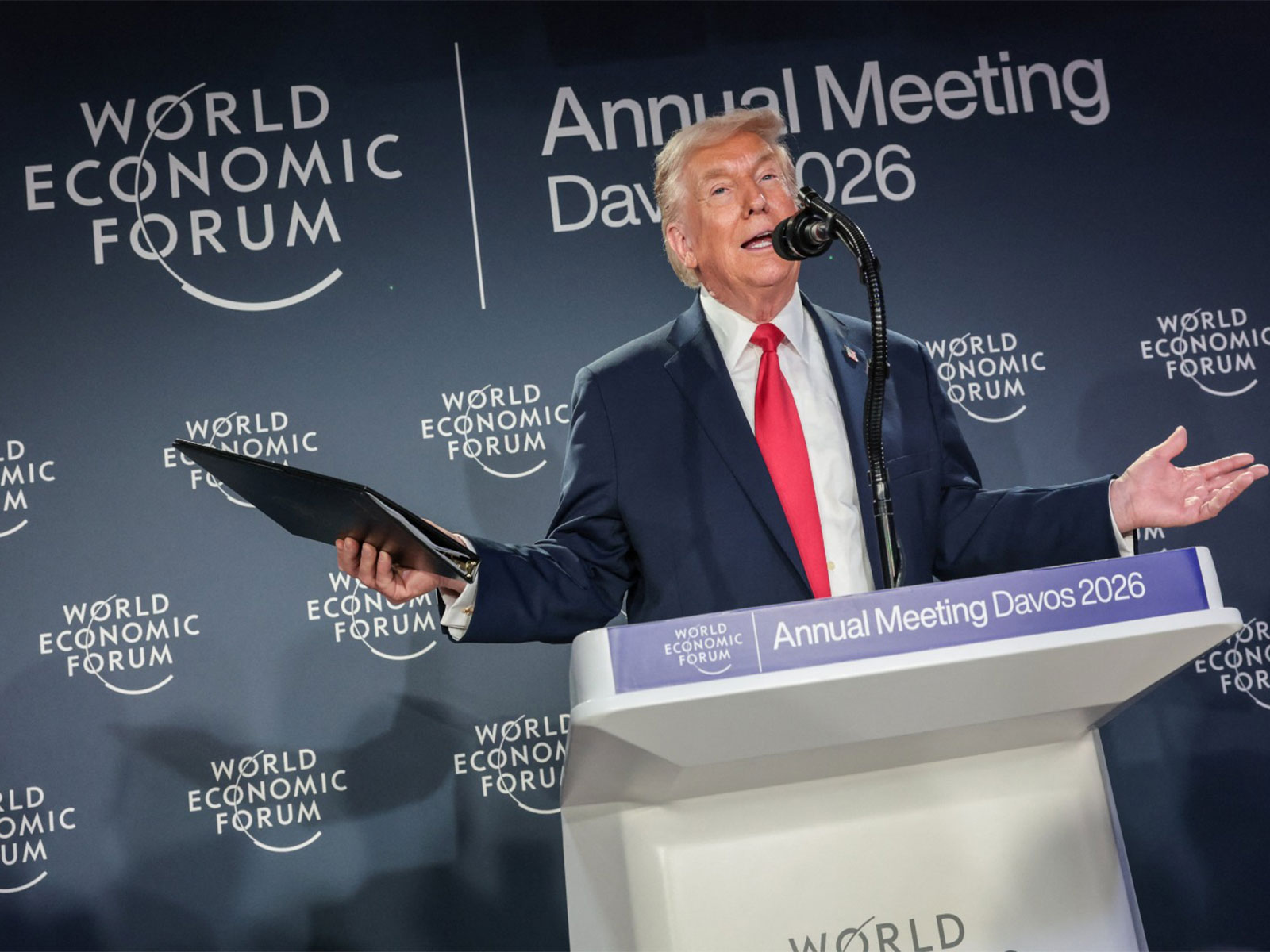 US President Donald Trump at the World Economic Forum (Photo/Reuters)