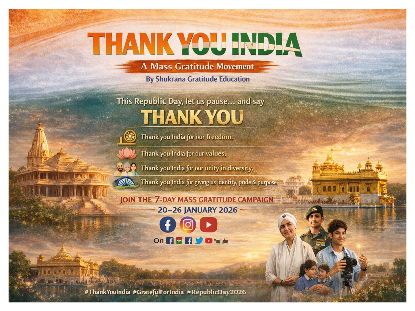 THANK YOU INDIA – Viksit Bharat Through Gratitude & Values Republic Day Special National Digital Campaign
