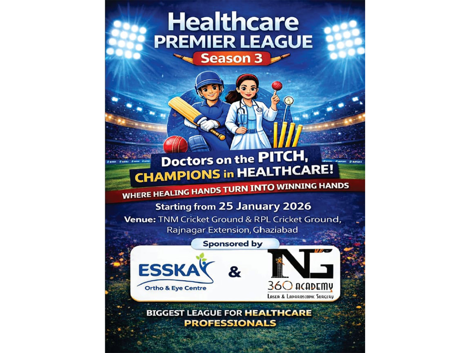 Organising Committee members present an invitation to Chief Guest Dr. Anil Goyal, MLA, Krishna Nagar (East Delhi)