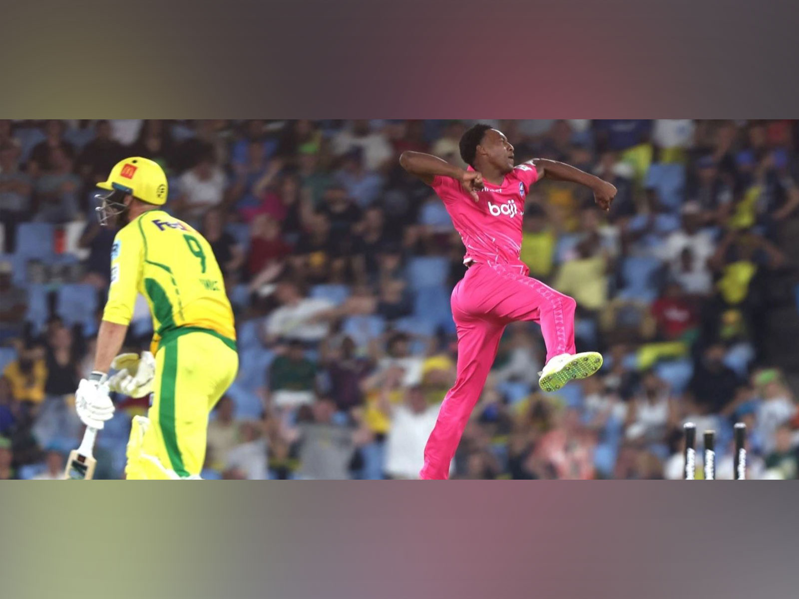 Nqobani Mokoena celebrating a wicket. (Photo: SA20)