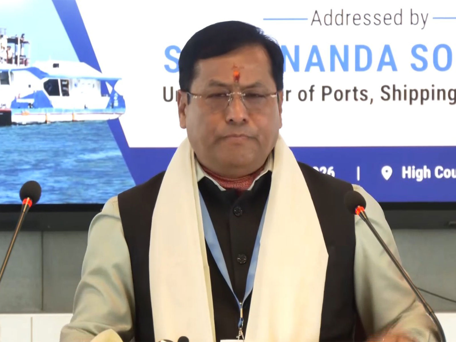 Union Minister of Ports, Shipping and Waterways Sarbananda Sonowal  (Photo/ANI)