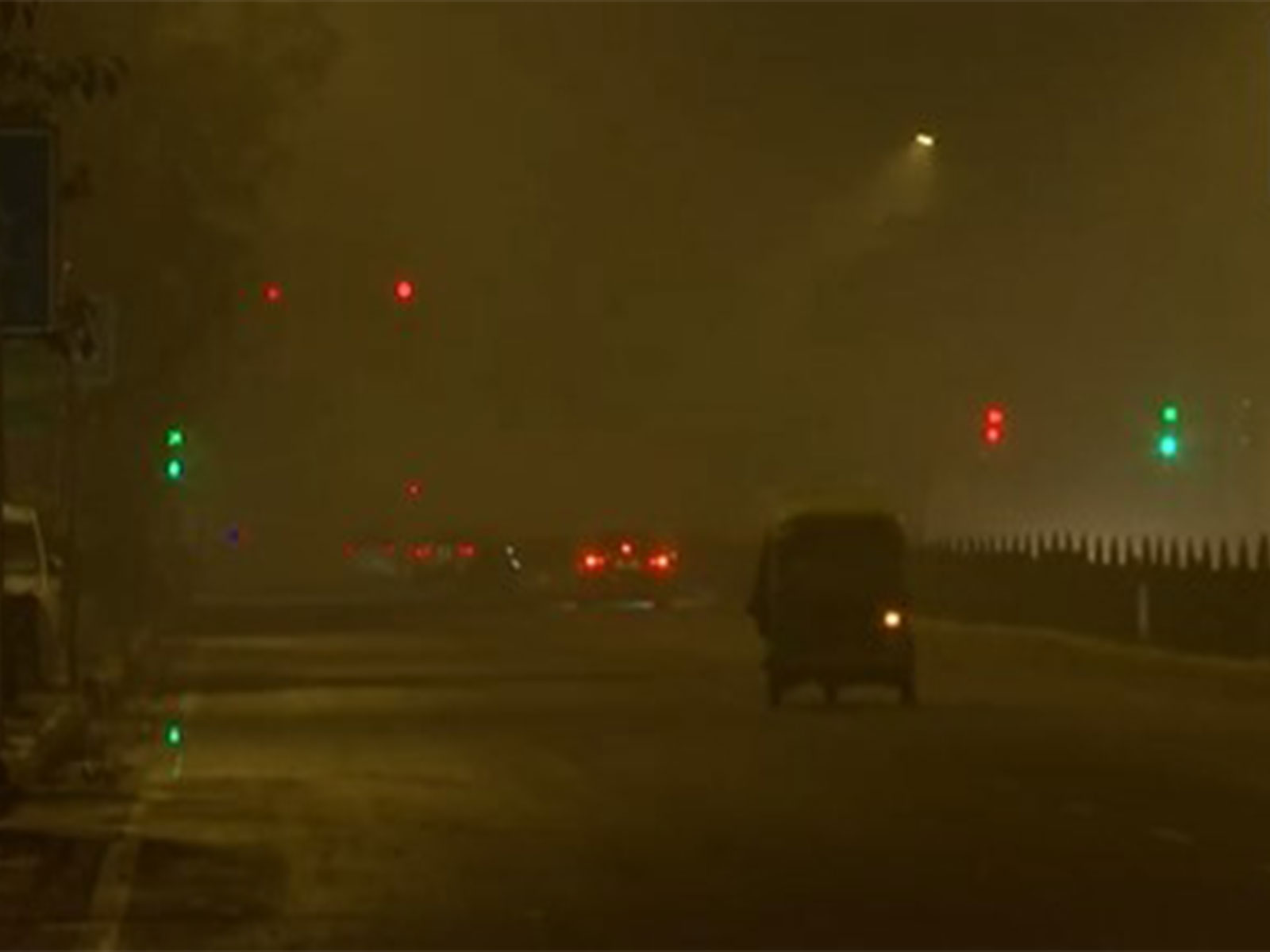 Visuals from Teen Murti Marg area Delhi (Photo/ANI)